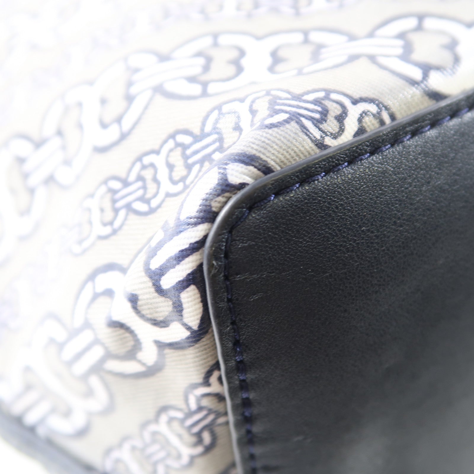 Tory Burch 【激減優惠】塗層帆布/皮革Shoulder Tote金扣肩背袋/手挽袋灰色/藍色