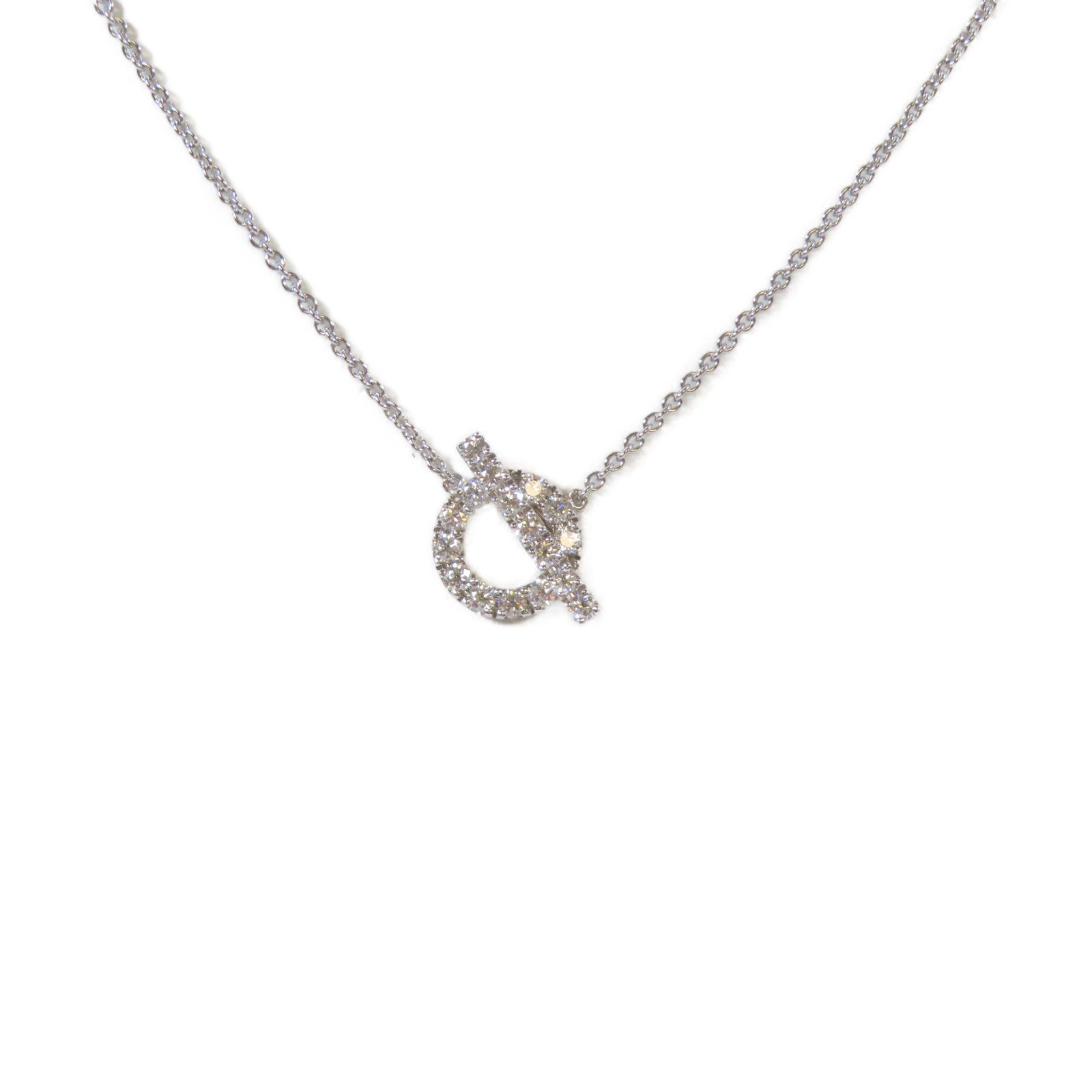 HERMES 18K白金Finesse Pendant項鍊