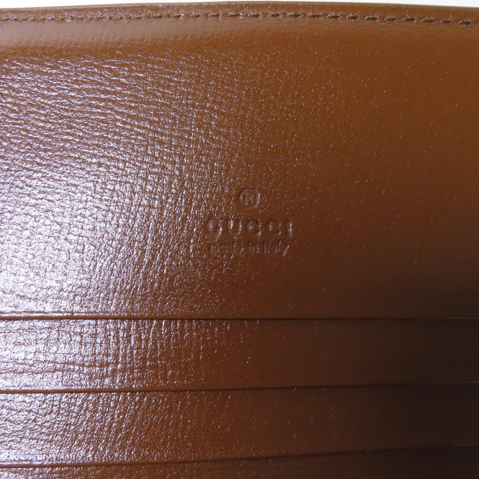 GUCCI GG Supreme帆布/皮革Jackie 1961 Card Case Wallet金扣錢包啡色/米色