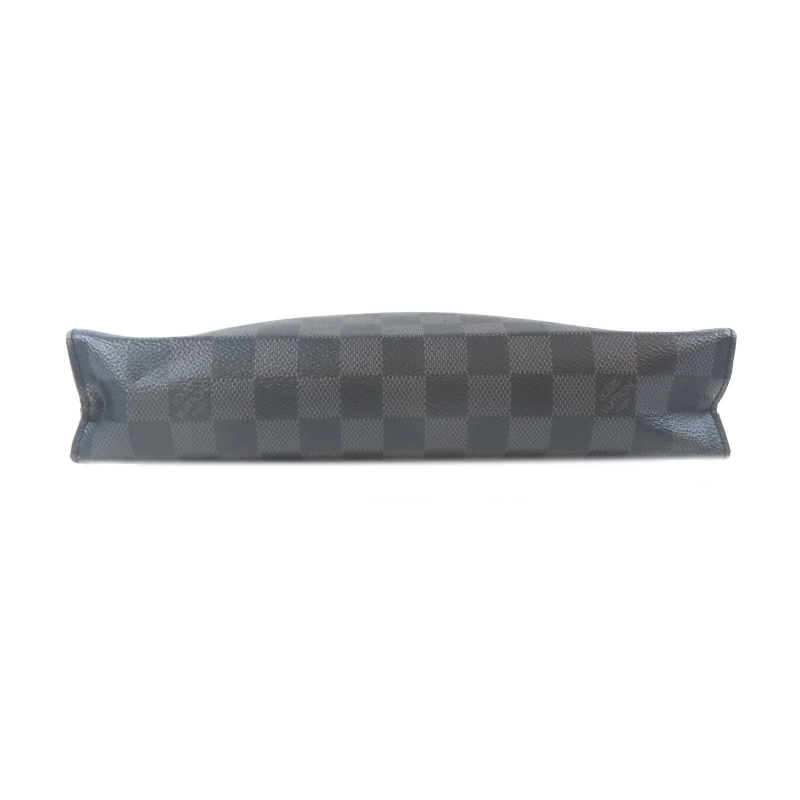 LOUIS VUITTON Damier Graphite Pochette Voyage銀扣手拿包黑色