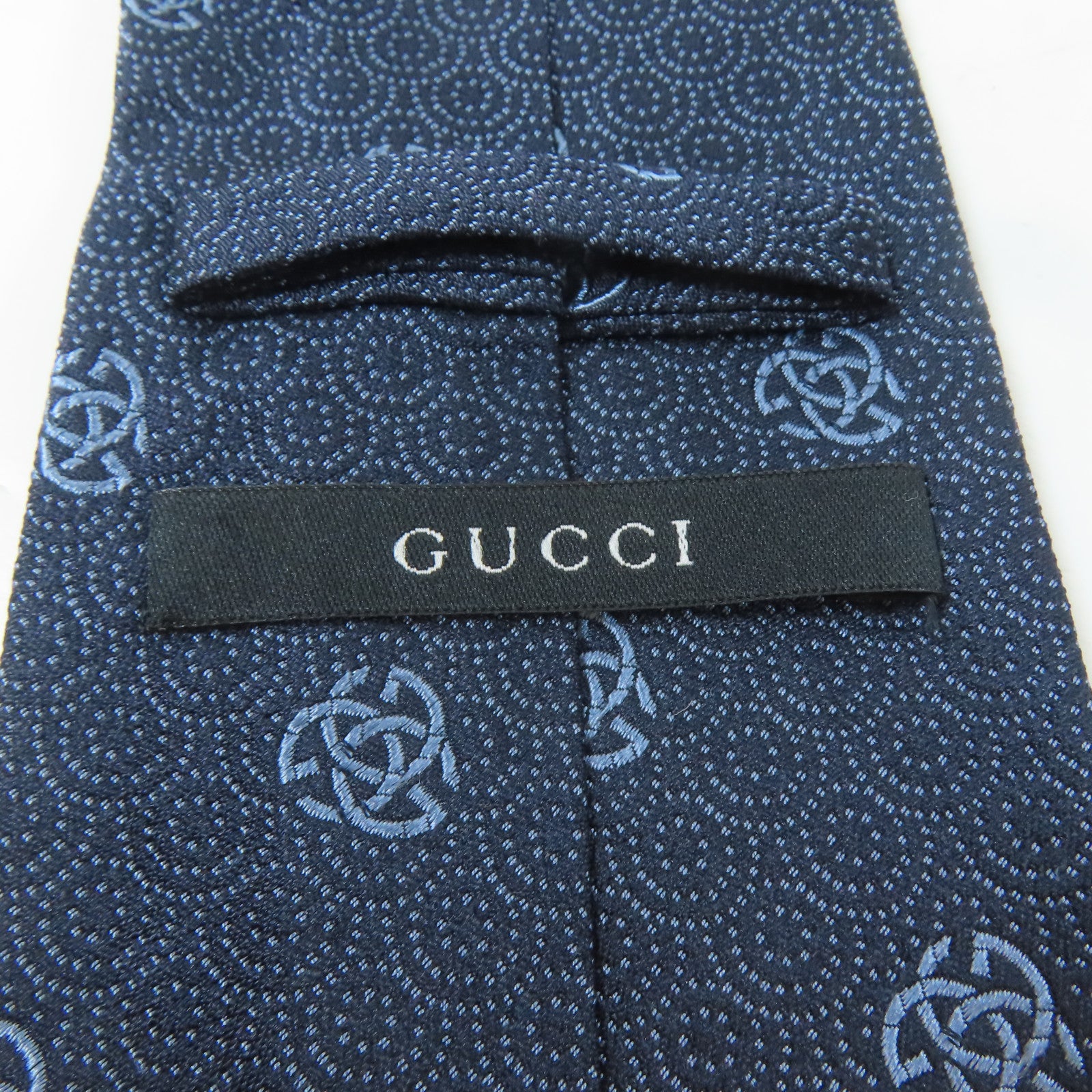 GUCCI 絲質Necktie領帶藍色
