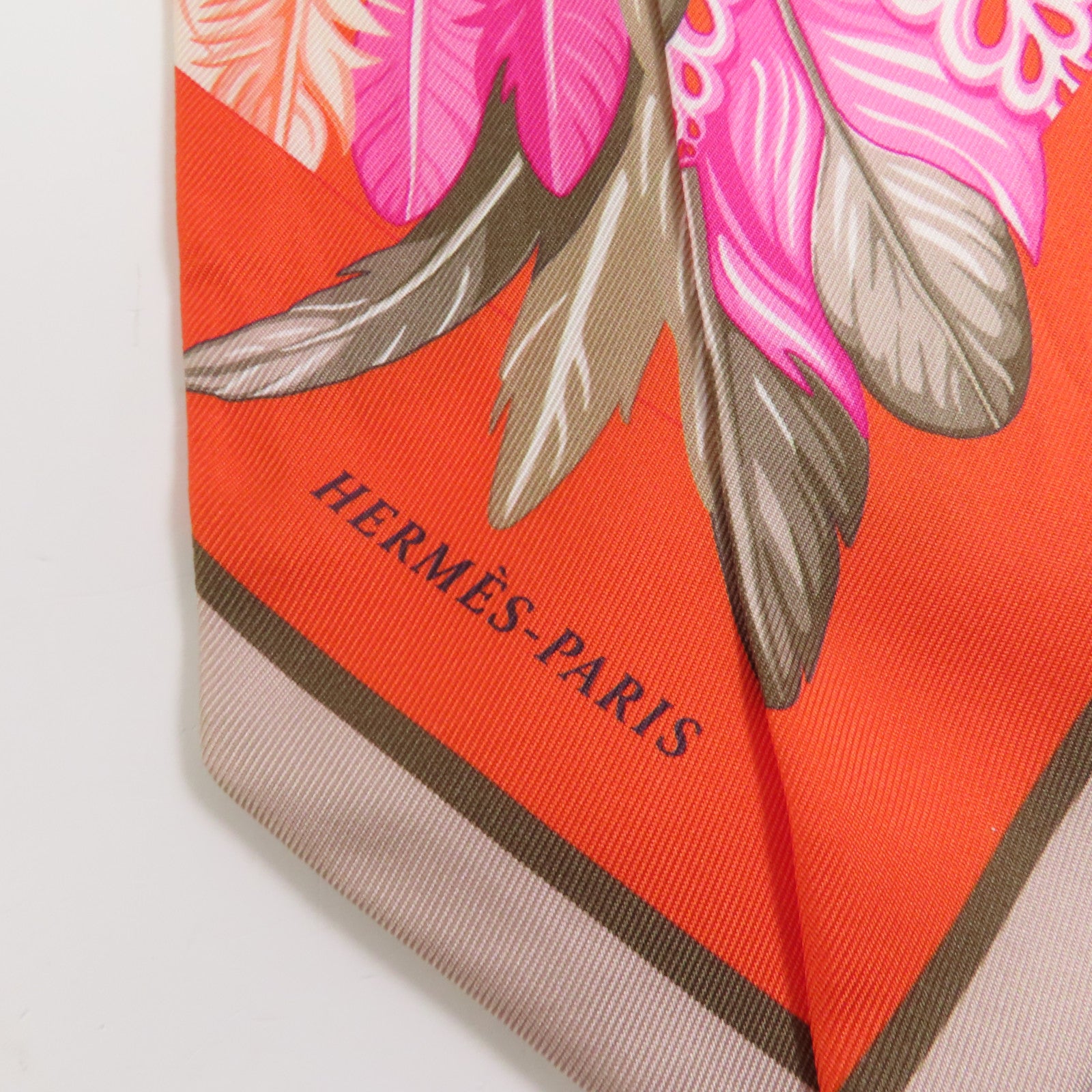 HERMES Twilly Scarf Scarves Silk Pink