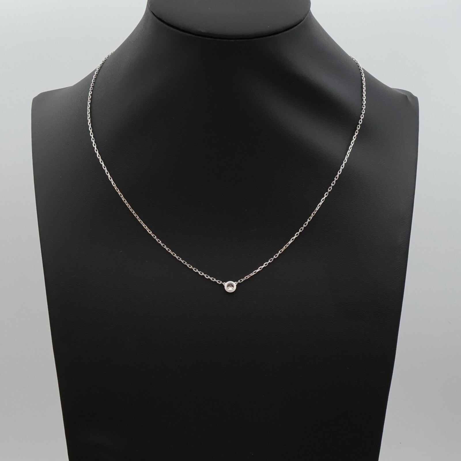 CARTIER 18K白金Damour Diamants Legers鑽石項鍊