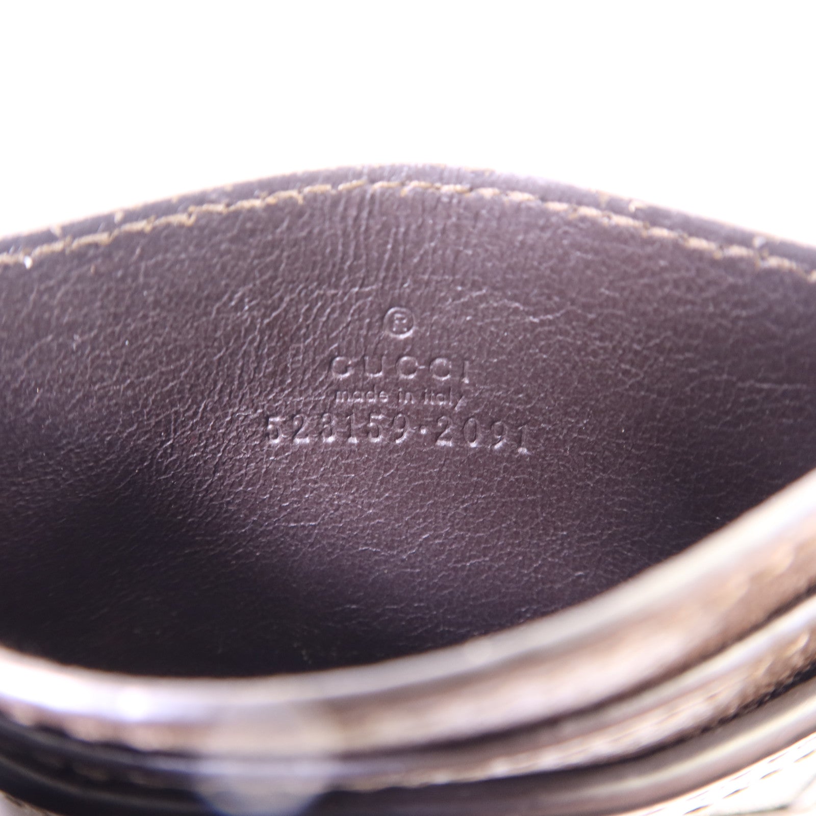 GUCCI 塗層帆布Card Case金扣卡片套