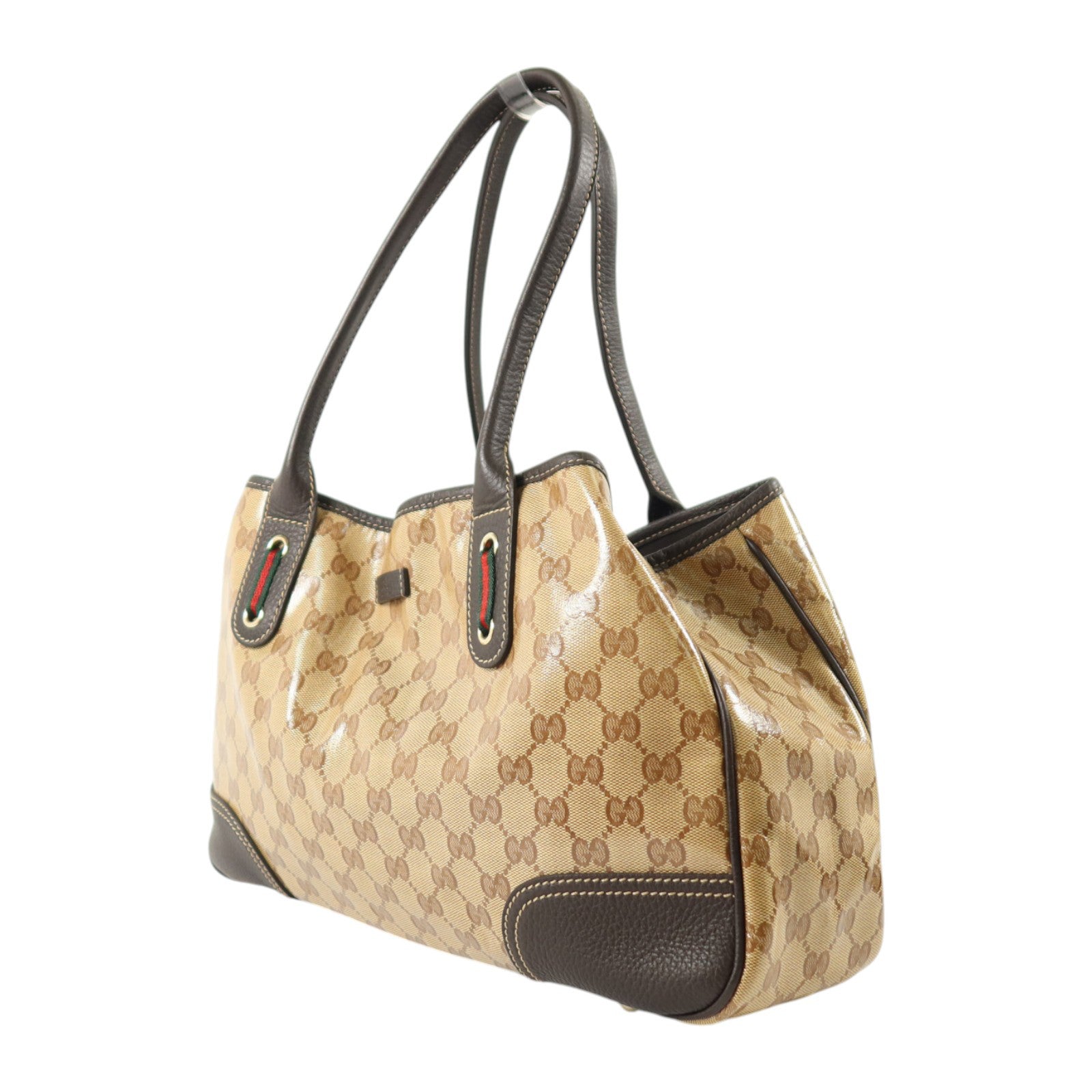 GUCCI 塗層帆布Shoulder Bag金扣肩背袋