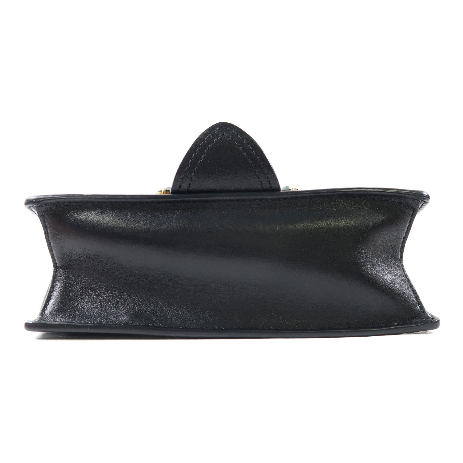 Miu Miu 牛皮皮革Shoulder Bag金扣肩背袋黑色