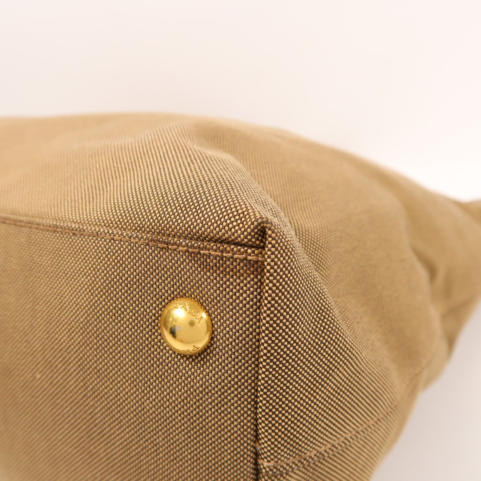 PRADA 帆布2 Way Shoulder金扣手挽肩背兩用袋