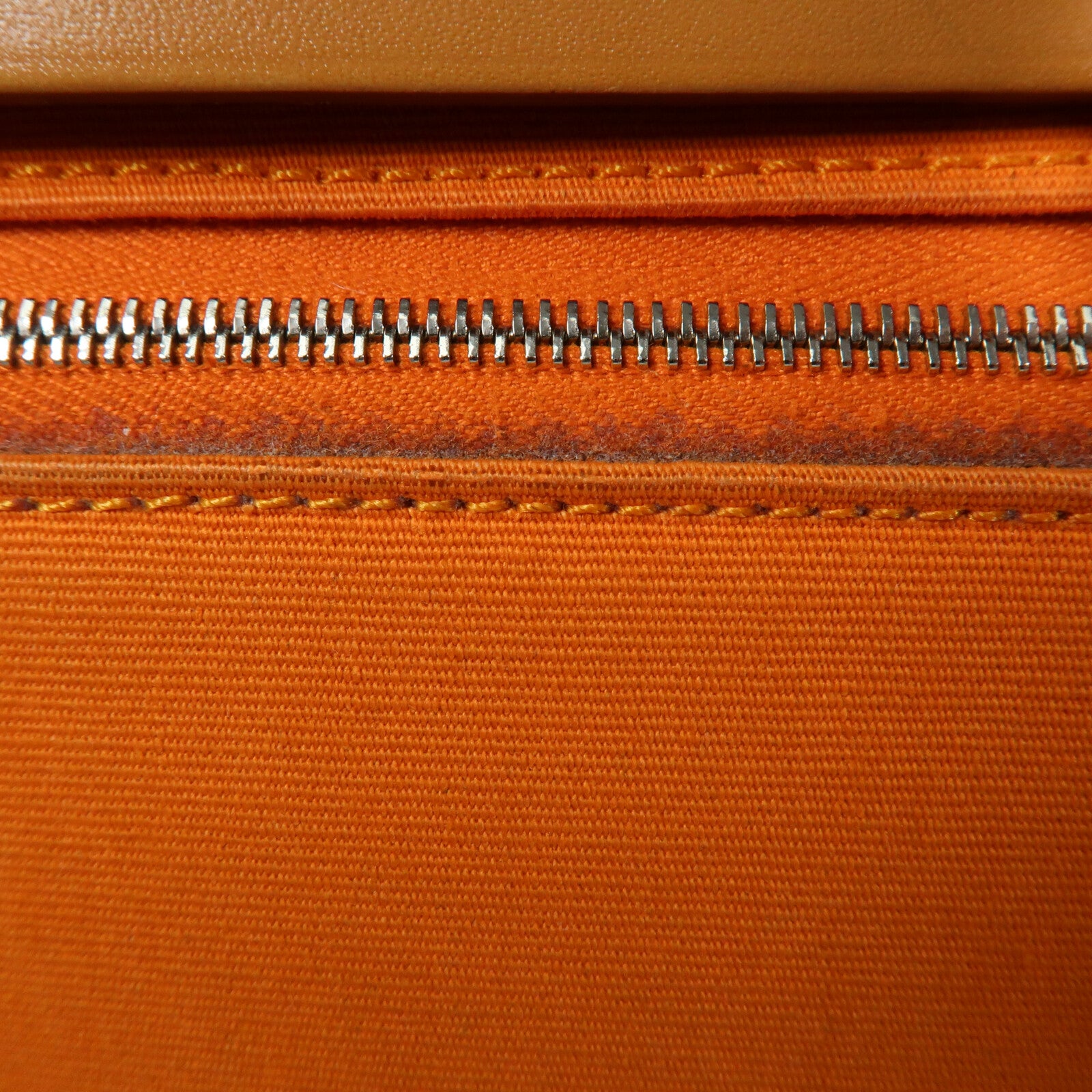 HERMES 帆布Herbag PM銀扣手挽肩背兩用袋Orange