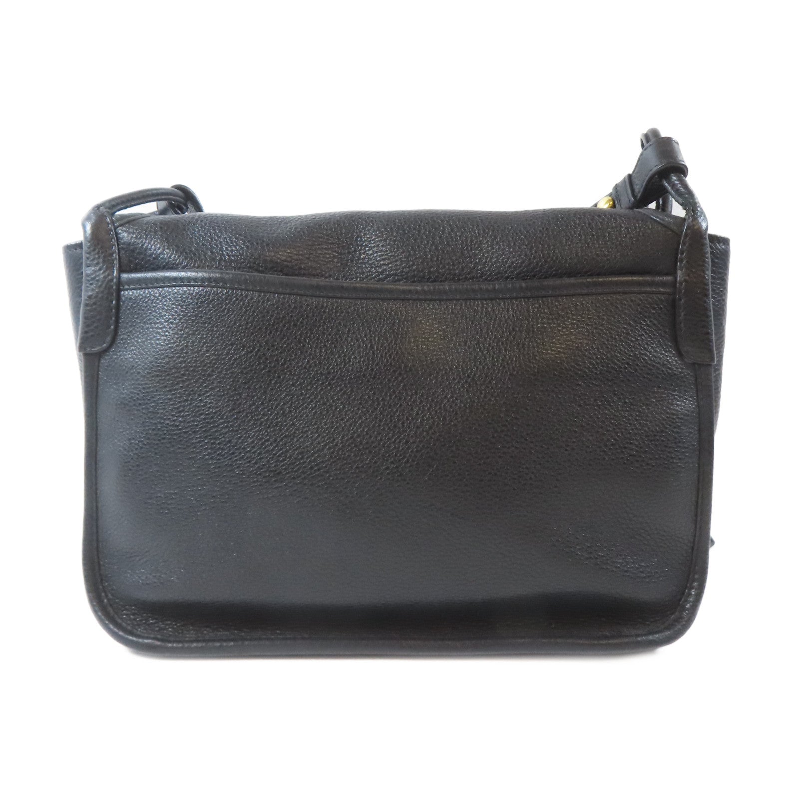 PRADA 牛皮皮革Shoulder Bag金扣肩背袋黑色