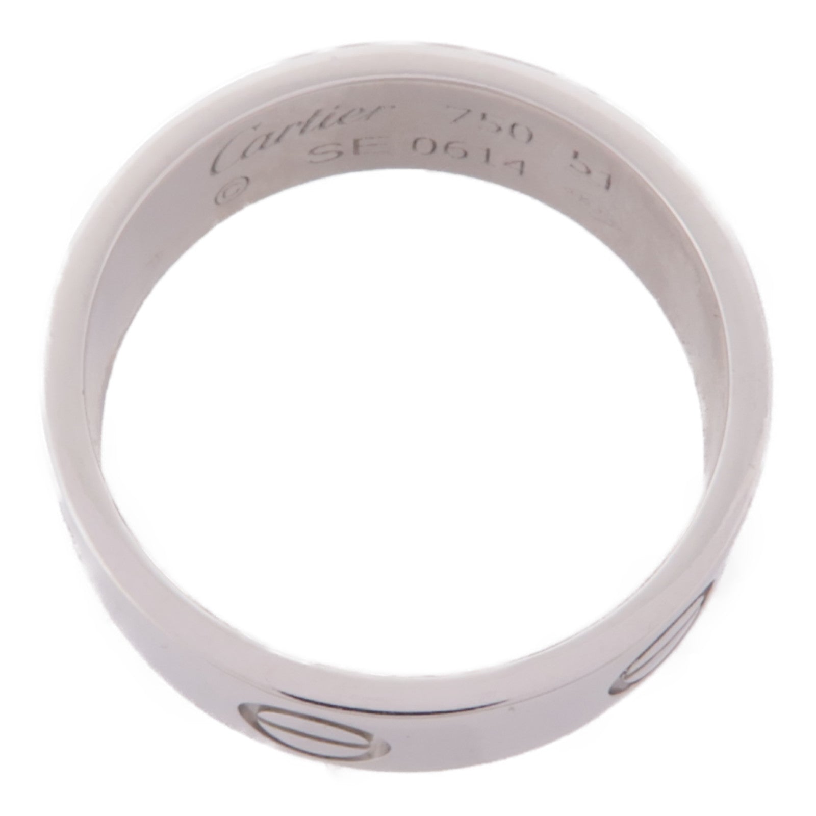 CARTIER 18K白金Love Ring戒指Cartier#51/US#5.75