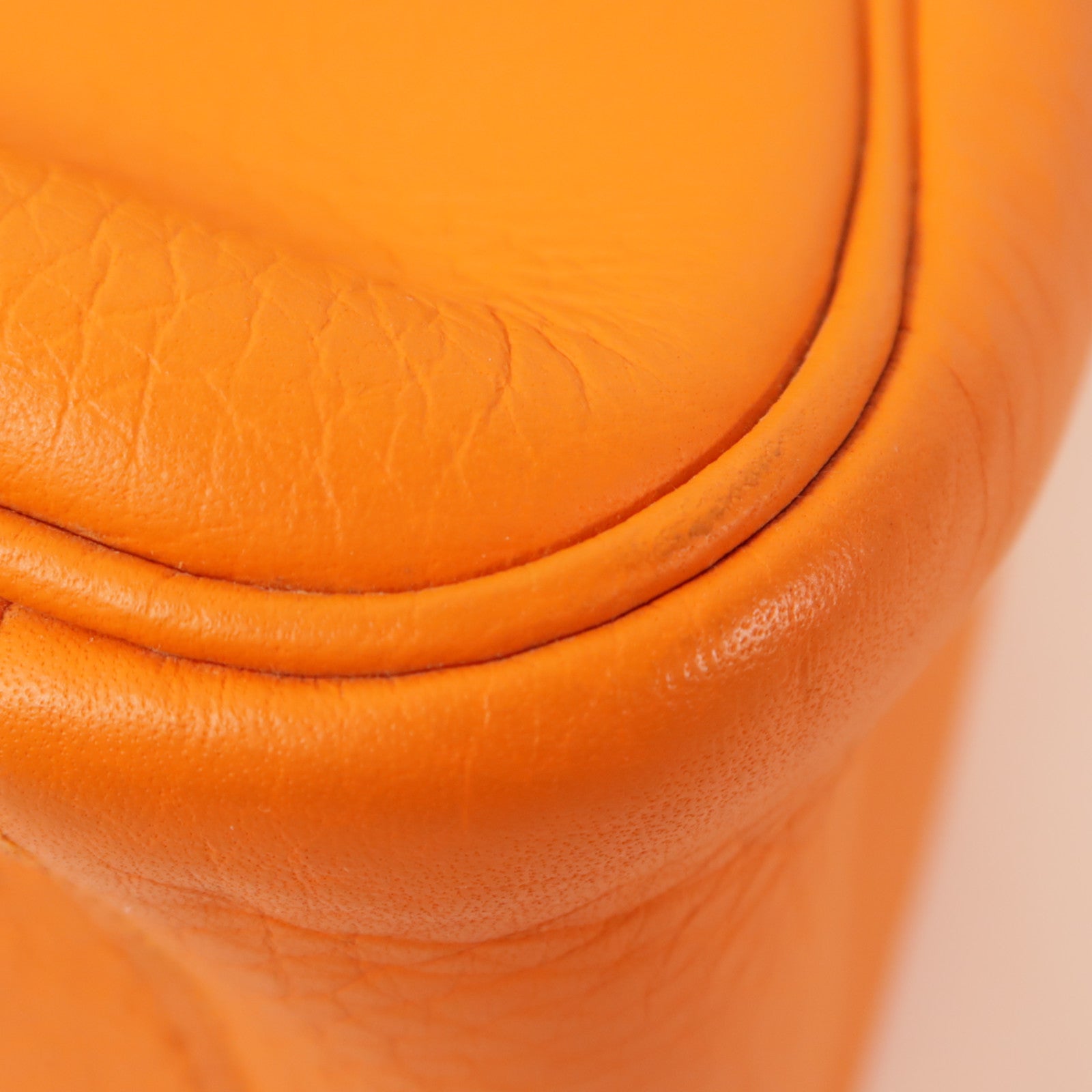 HERMES Clemence皮革Lindy 30銀扣手挽肩背兩用袋93 Orange