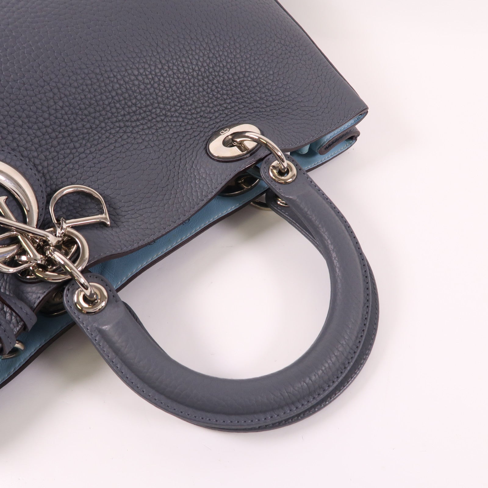 Dior 牛皮皮革Diorissimo銀扣手挽肩背兩用袋