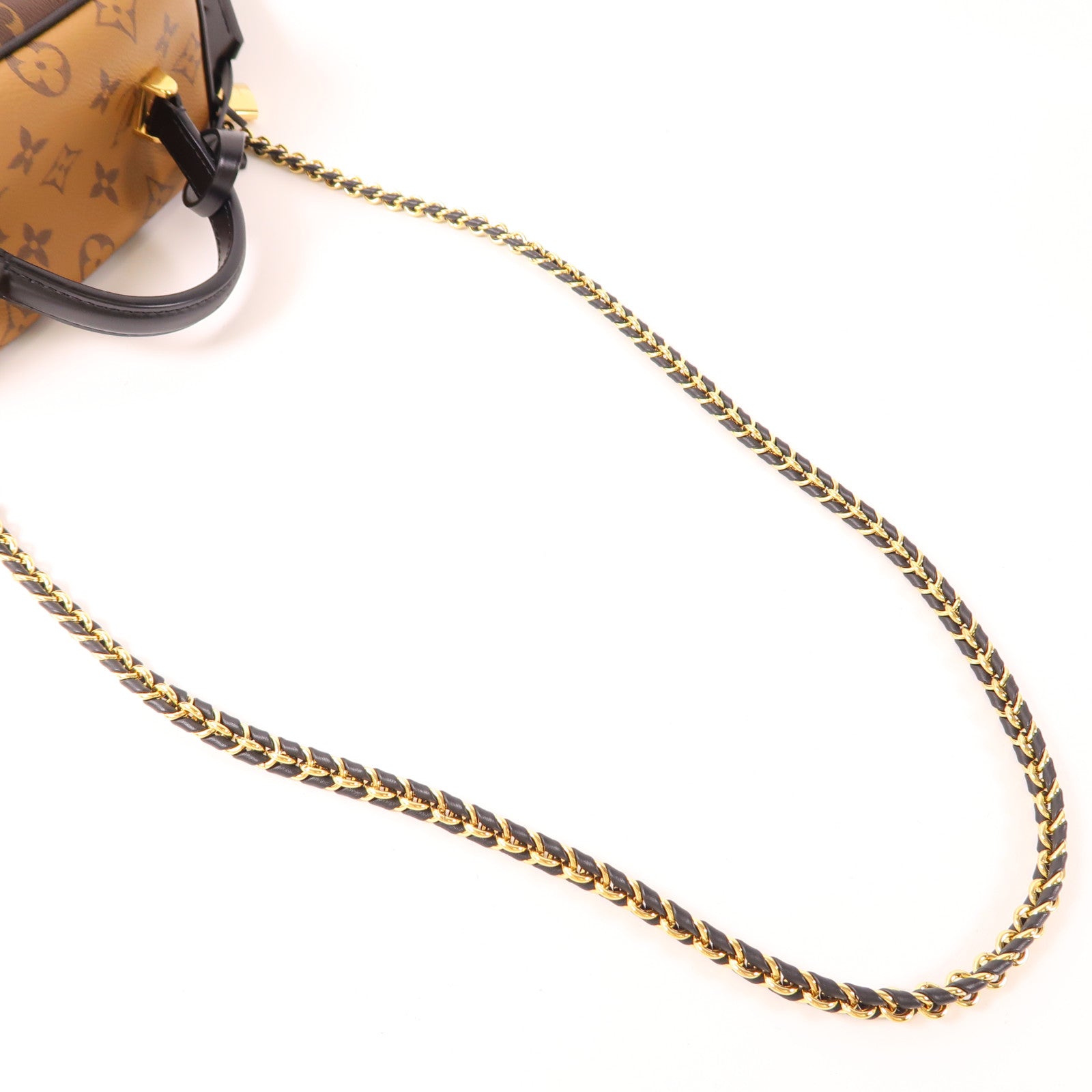 LOUIS VUITTON Monogram Reverse Vanity Chain Pouch金扣手挽肩背兩用袋