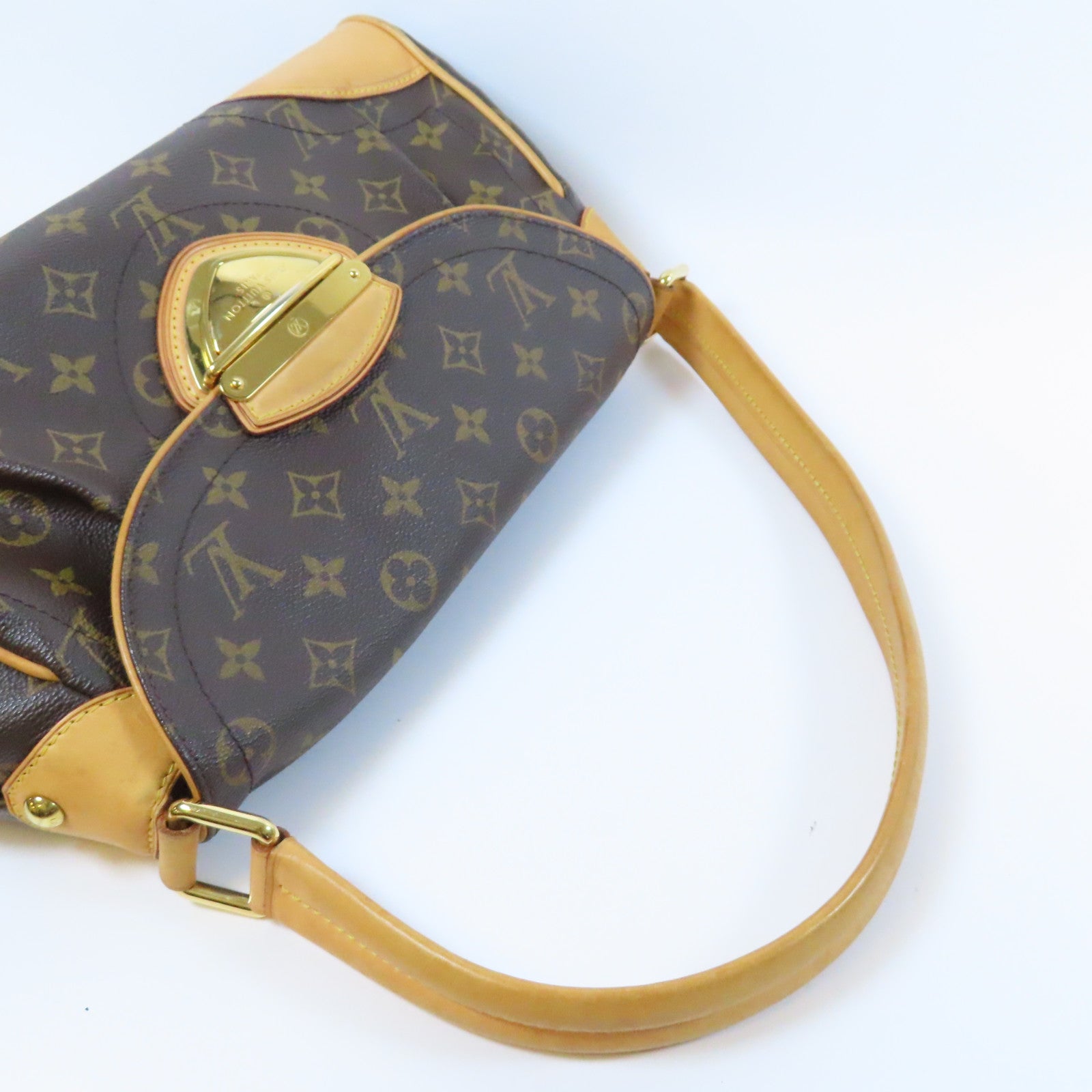 LOUIS VUITTON 【激減優惠】Monogram Beverly PM金扣肩背袋啡色