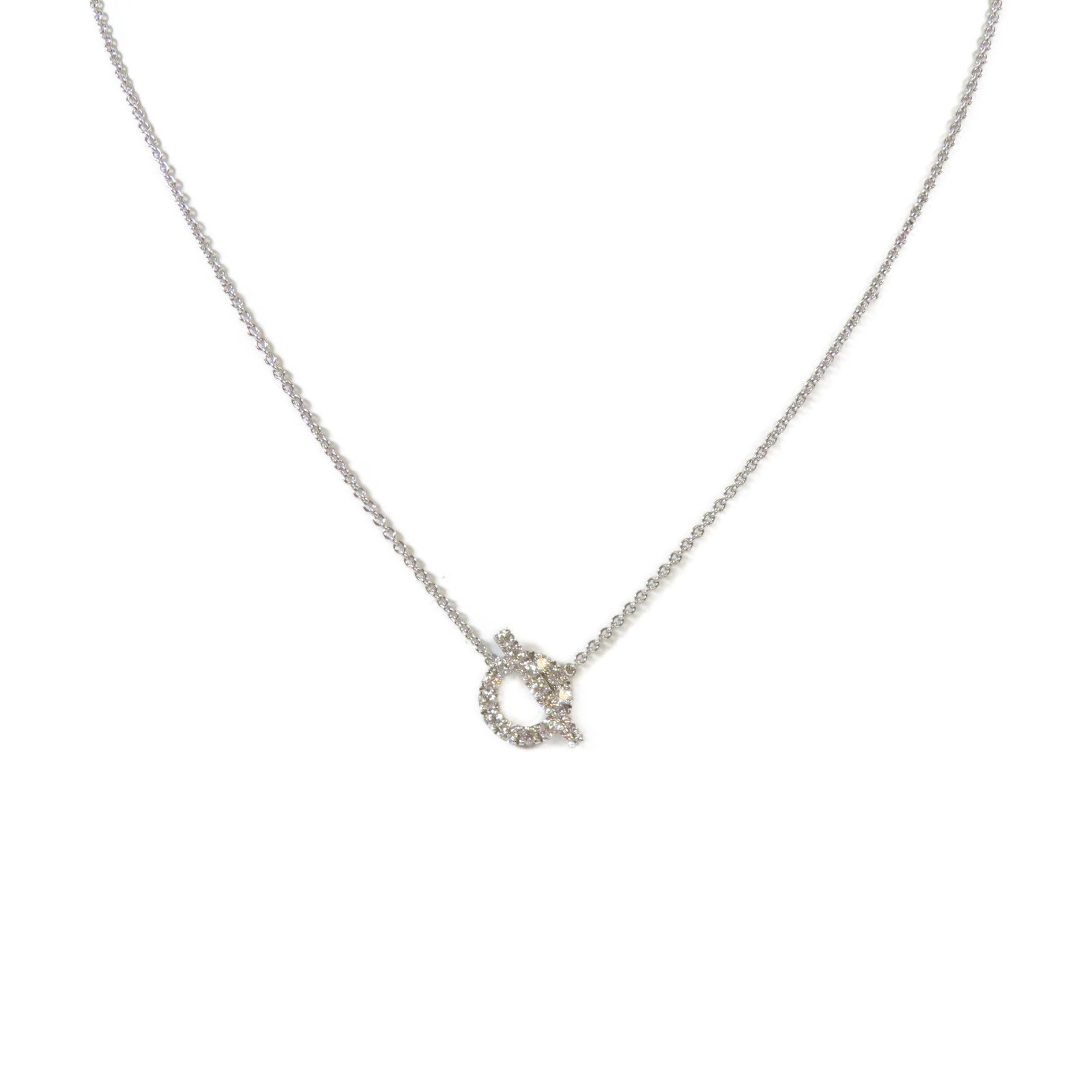 HERMES 18K白金Finesse Pendant項鍊