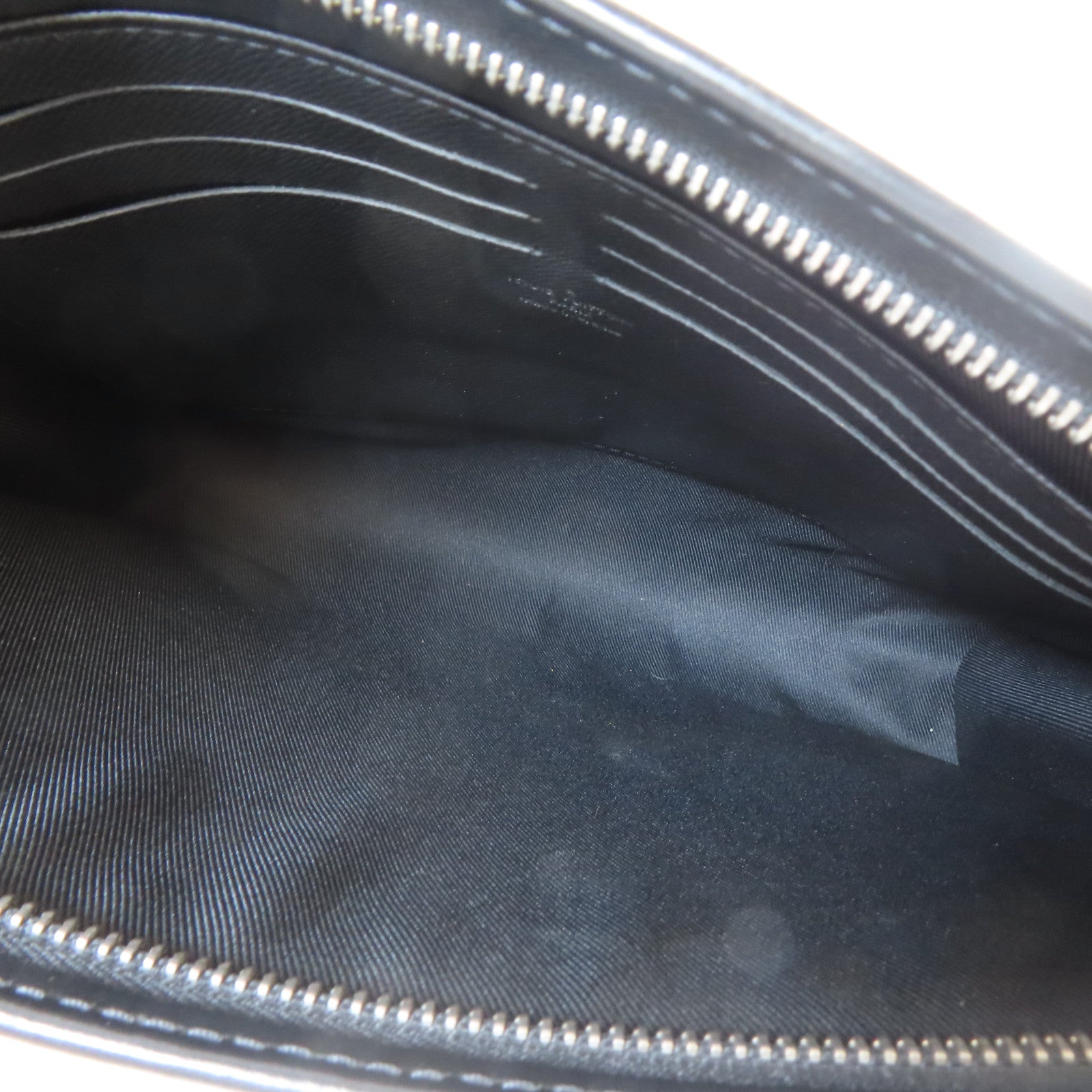 LOUIS VUITTON Damier Graphite Pochette Voyage銀扣手拿包黑色