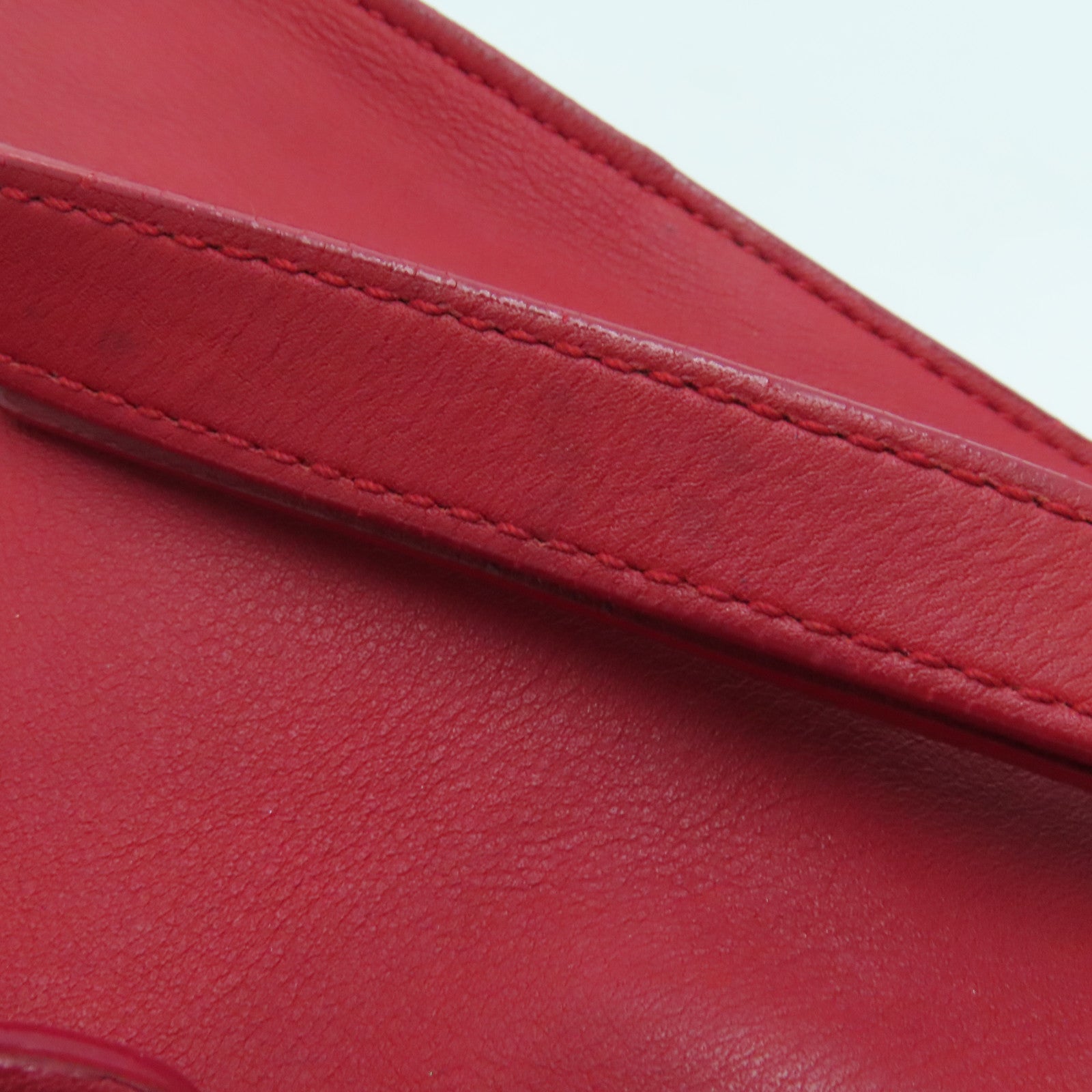 SAINT LAURENT 牛皮皮革2 Way Shoulder金扣手挽肩背兩用袋紅色