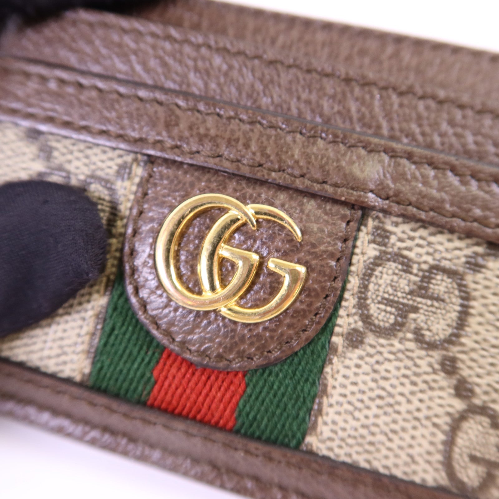 GUCCI 塗層帆布Card Case金扣卡片套