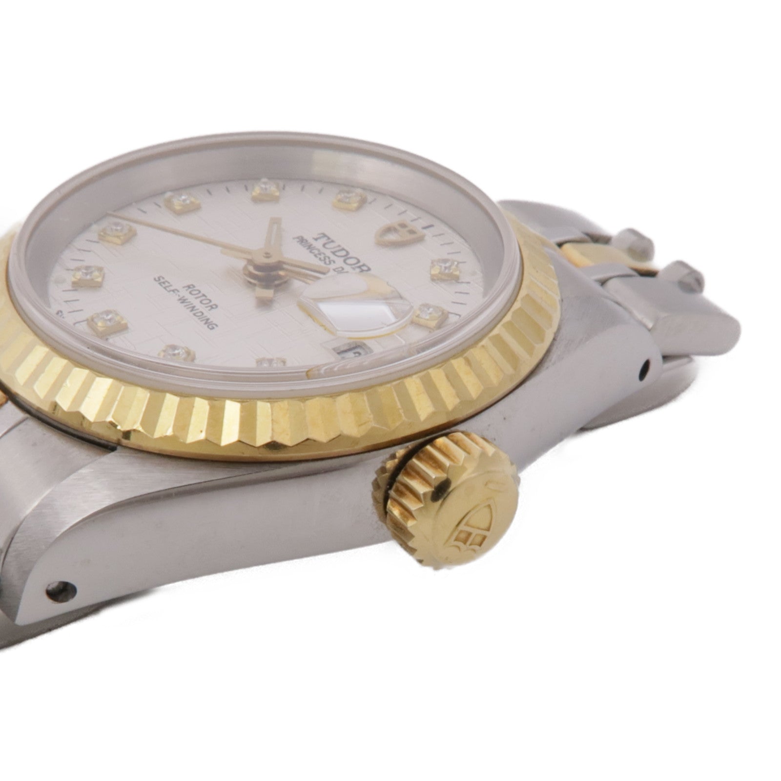 TUDOR Princess Date 18K黃金/不鏽鋼/鑽石手錶自動機芯