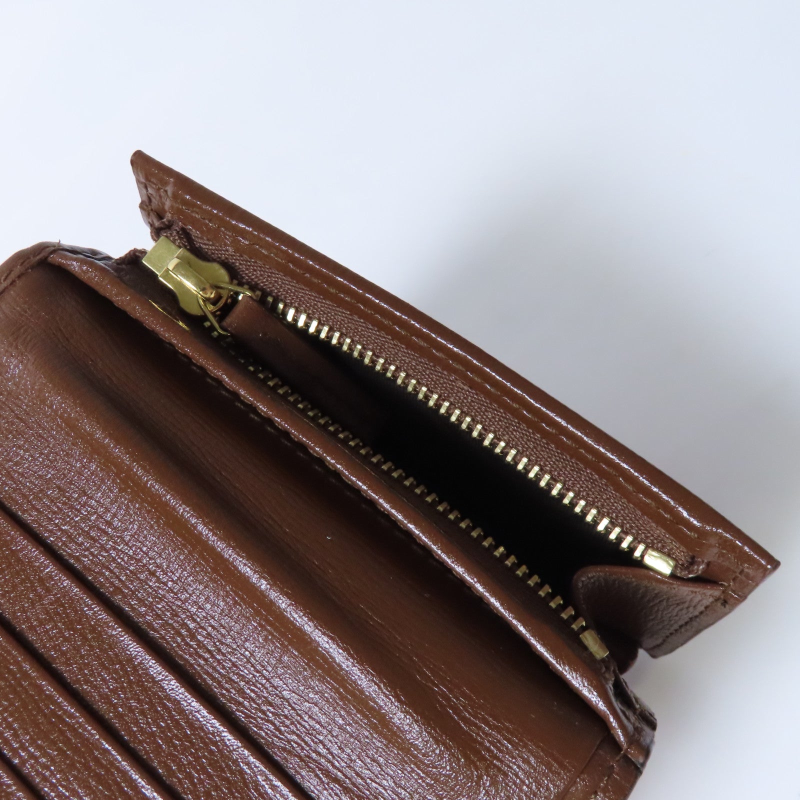 GUCCI GG Supreme帆布/皮革Jackie 1961 Card Case Wallet金扣錢包啡色/米色