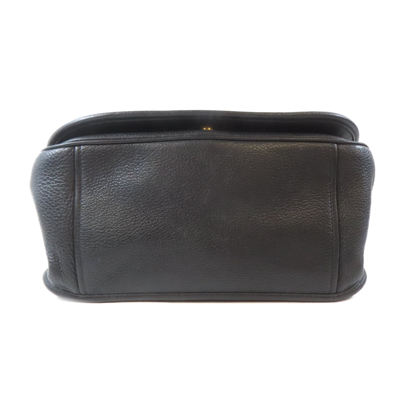 PRADA 牛皮皮革Shoulder Bag金扣肩背袋黑色