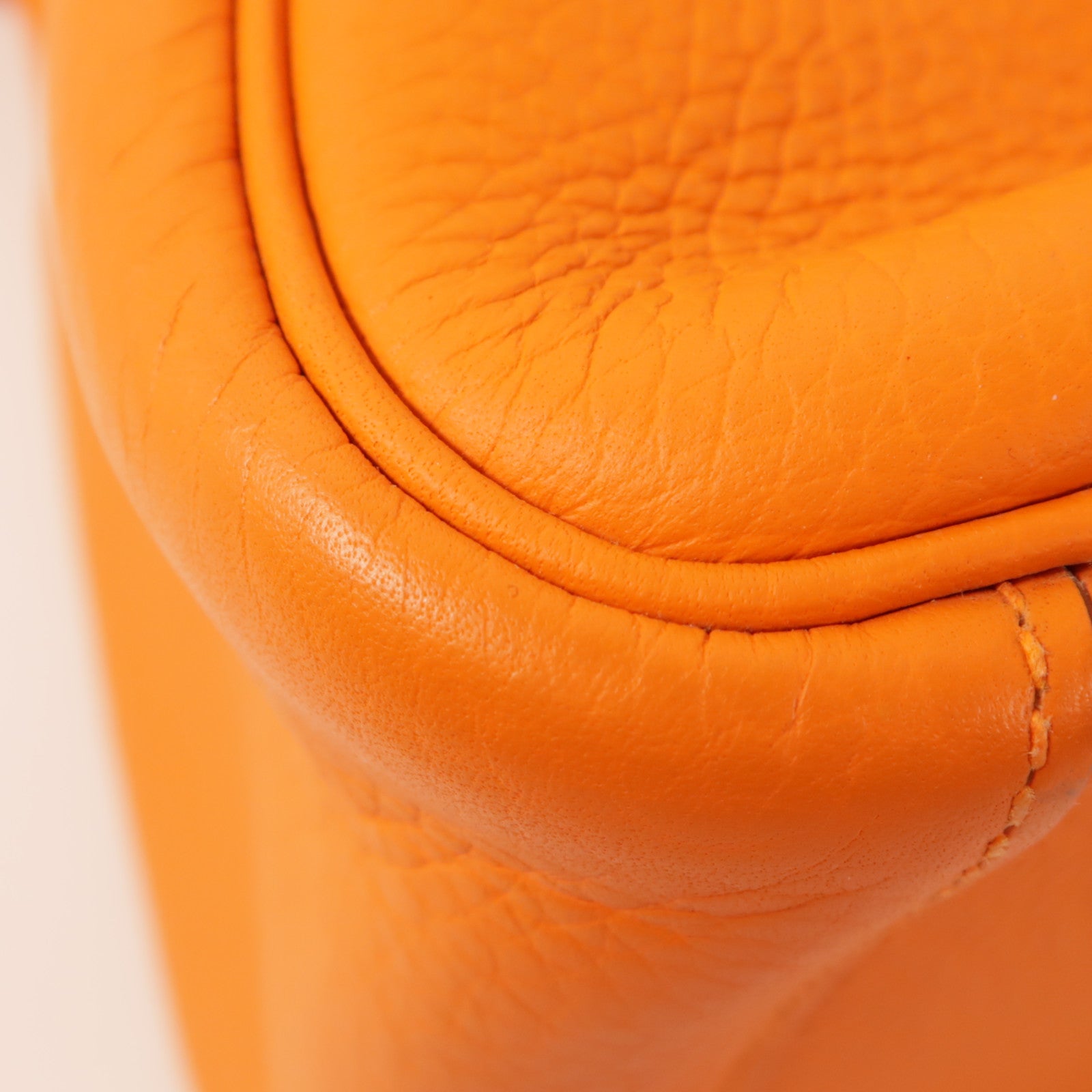 HERMES Clemence皮革Lindy 30銀扣手挽肩背兩用袋93 Orange