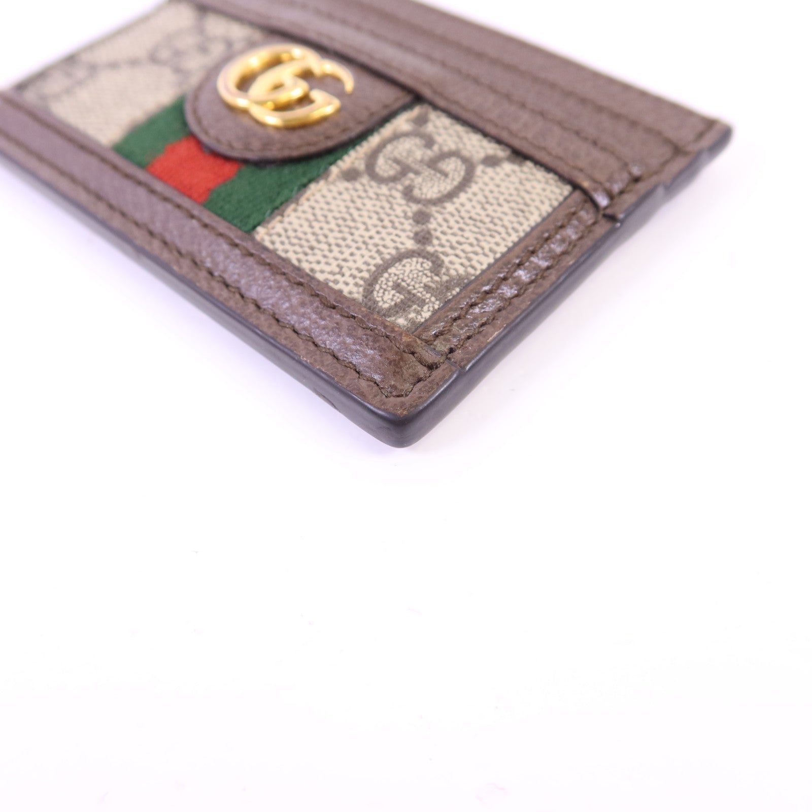 GUCCI 塗層帆布Card Case金扣卡片套