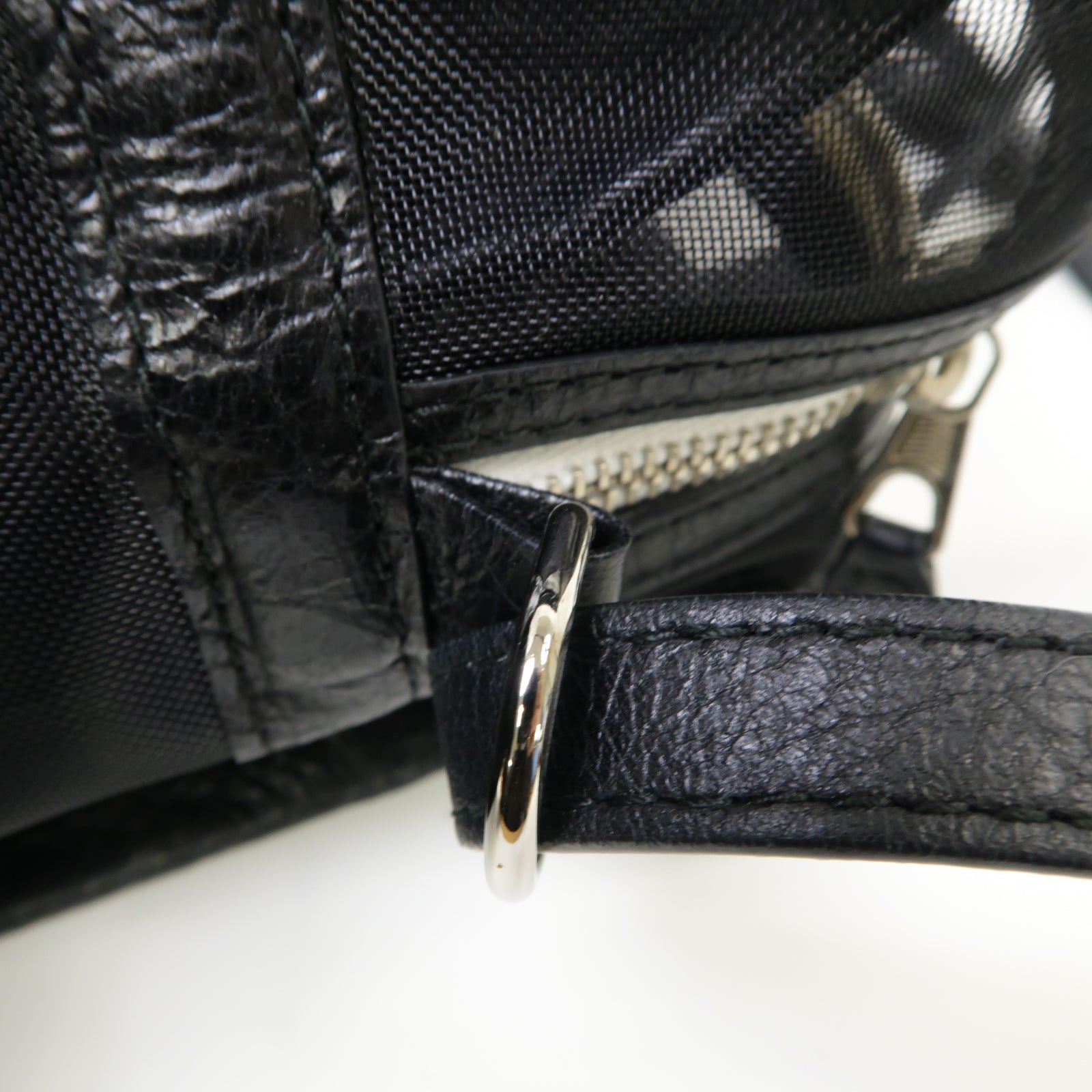 BALENCIAGA 【激減優惠】聚酯纖維2way Shoulder Bag銀扣手挽肩背兩用袋黒色