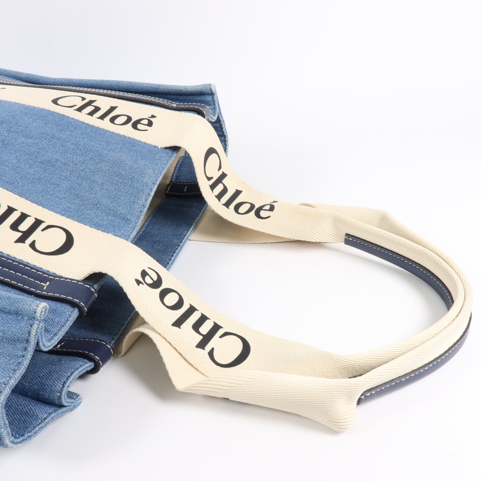 Chloe 牛仔布Woody Medium肩背袋/手挽袋