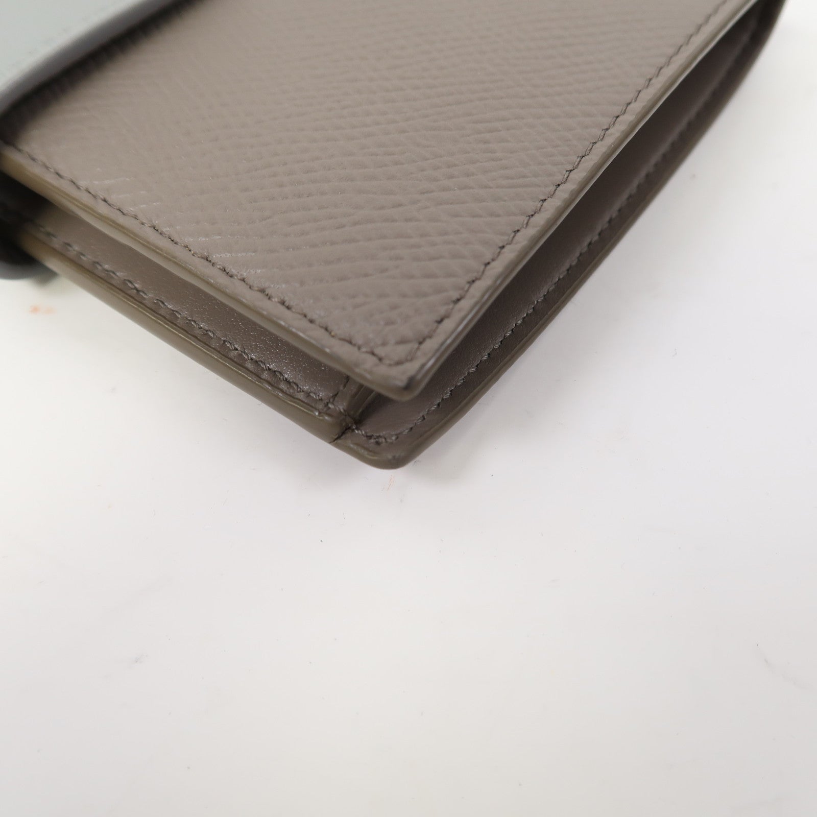 CELINE 【激減優惠】牛皮皮革Wallet金扣錢包灰色