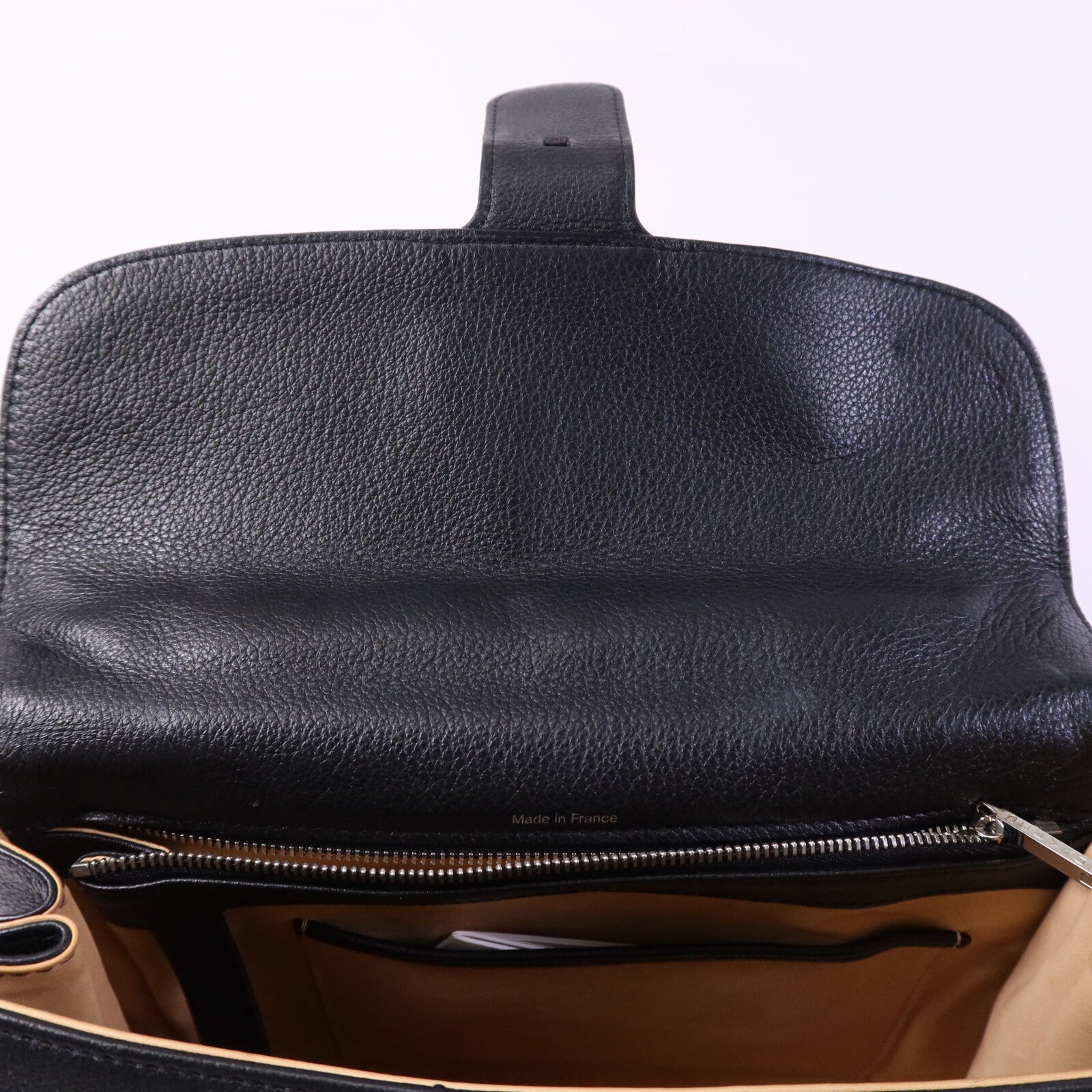 Delvaux 牛皮皮革Brillant MM銀扣手挽肩背兩用袋