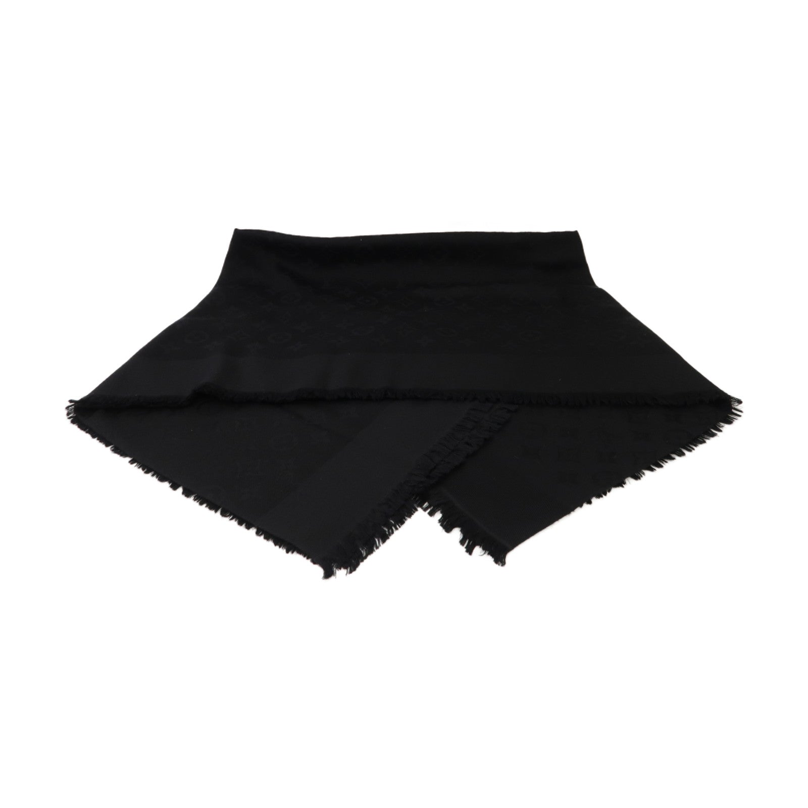 LOUIS VUITTON 絲質/羊毛Scarf圍巾黒色