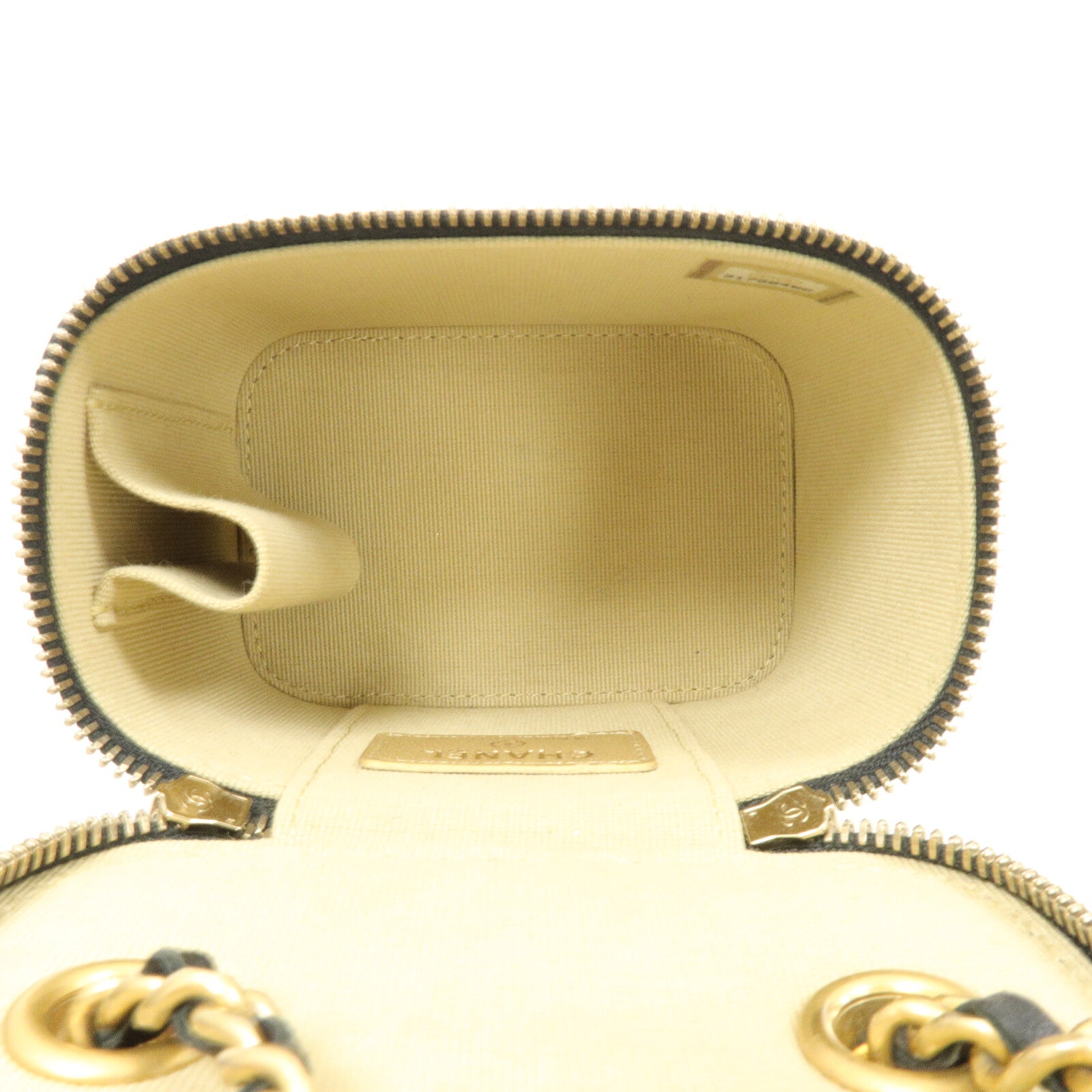 CHANEL 羊皮皮革Mini Vanity Case With Gold Ball鏈帶肩背袋