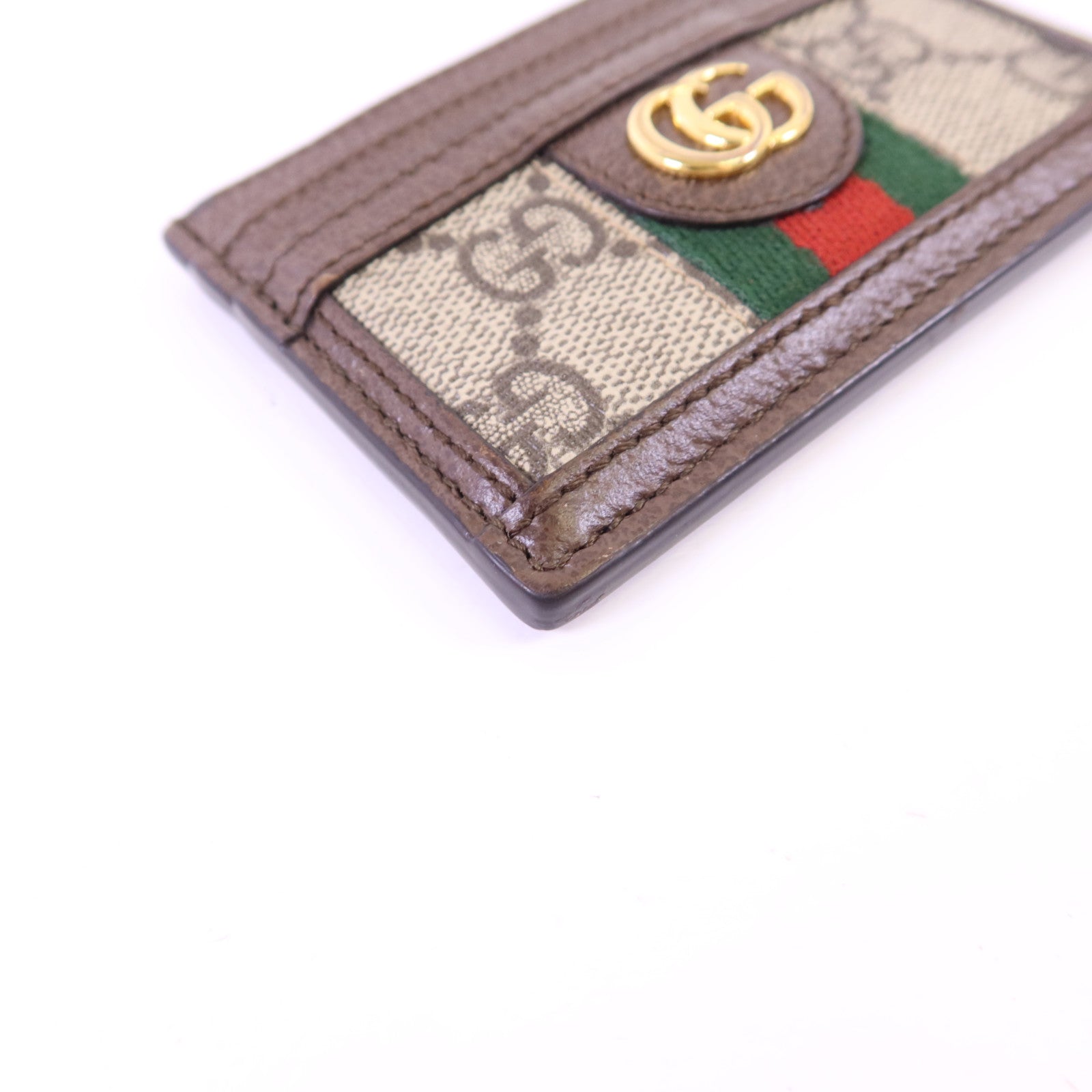 GUCCI 塗層帆布Card Case金扣卡片套