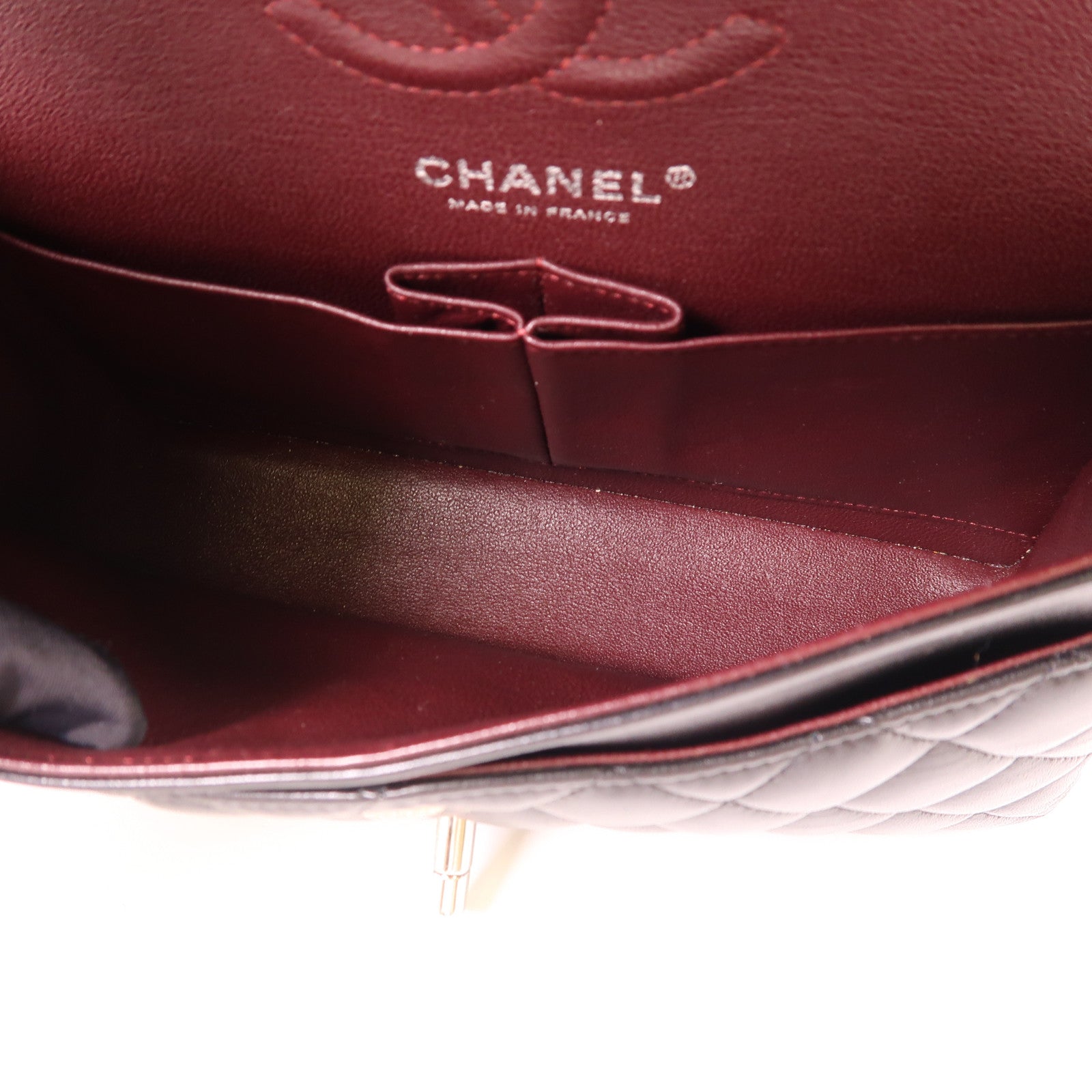 CHANEL 羊皮皮革Classic 23銀扣鏈帶肩背袋