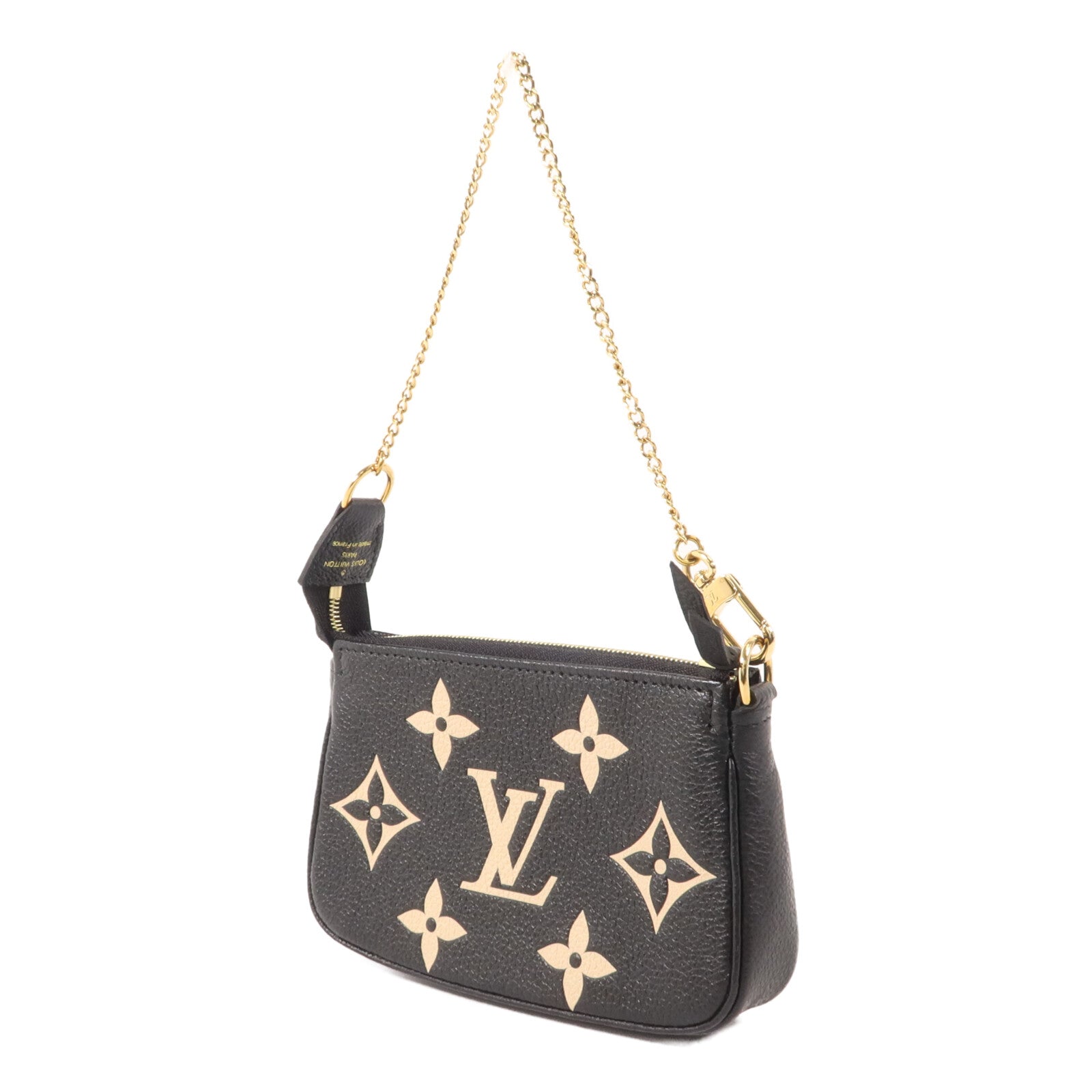 LOUIS VUITTON Monogram Empreinte Mini Pochette金扣鏈帶手挽袋