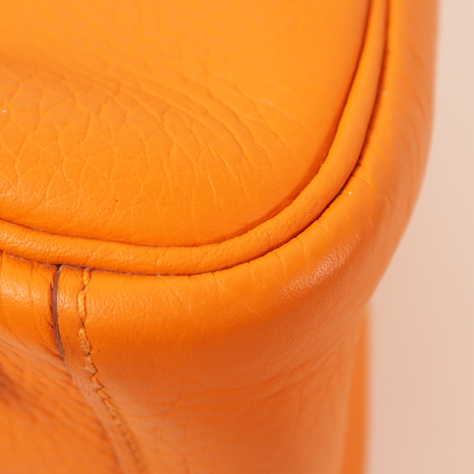 HERMES Clemence皮革Lindy 30銀扣手挽肩背兩用袋93 Orange