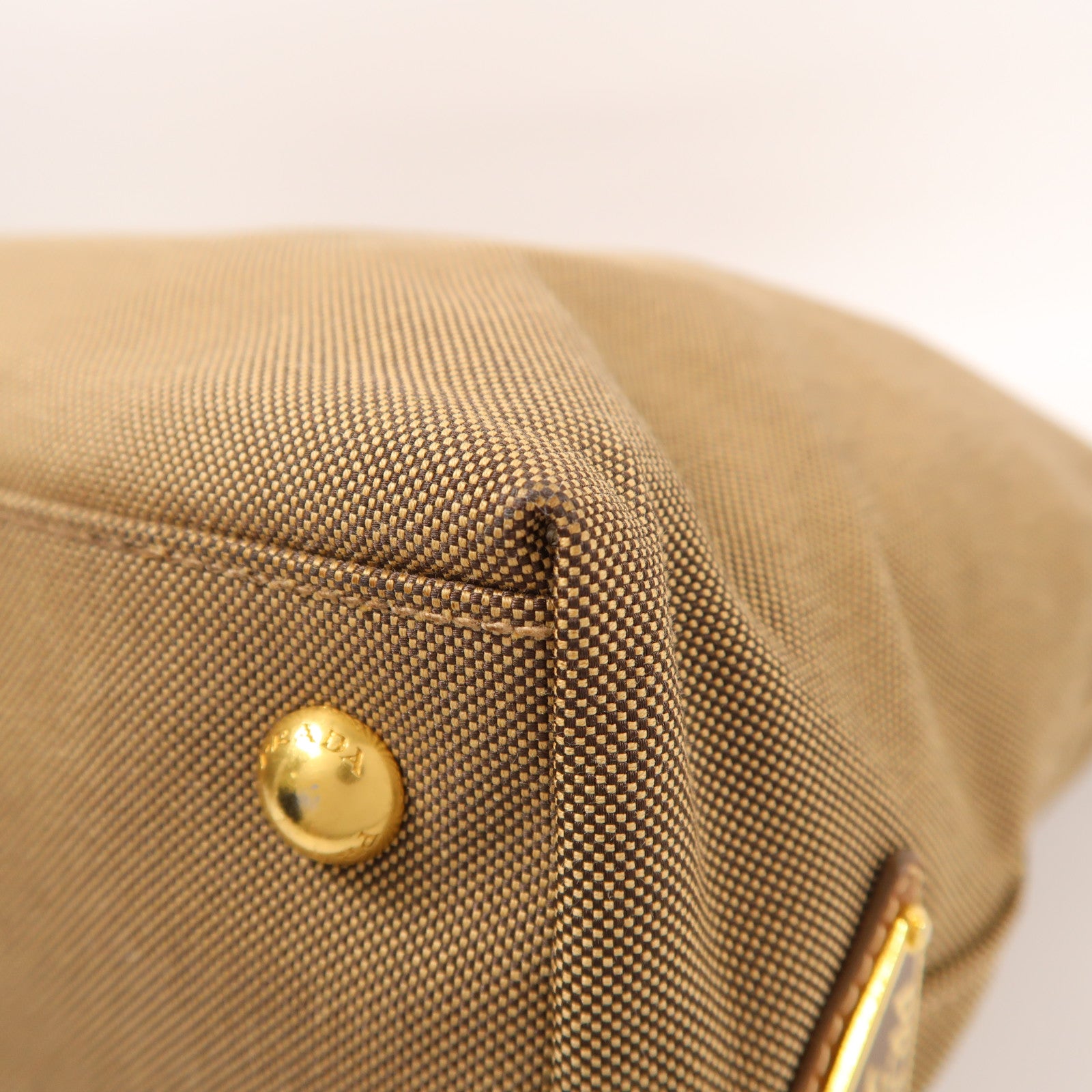 PRADA 帆布2 Way Shoulder金扣手挽肩背兩用袋