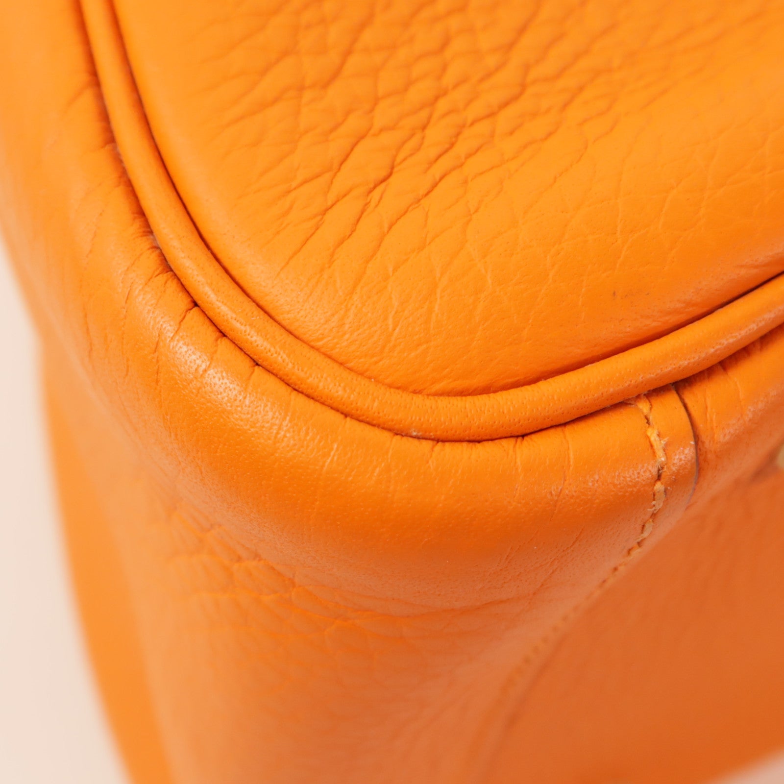 HERMES PHW Lindy 30 2 Way Bag Clemence Leather 93 Orange