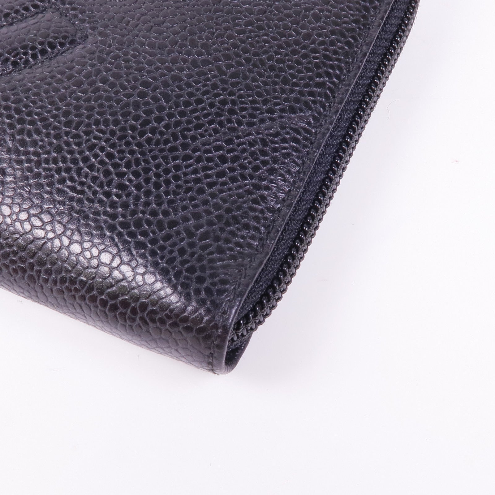 CHANEL 牛皮皮革Long Wallet金扣長錢包