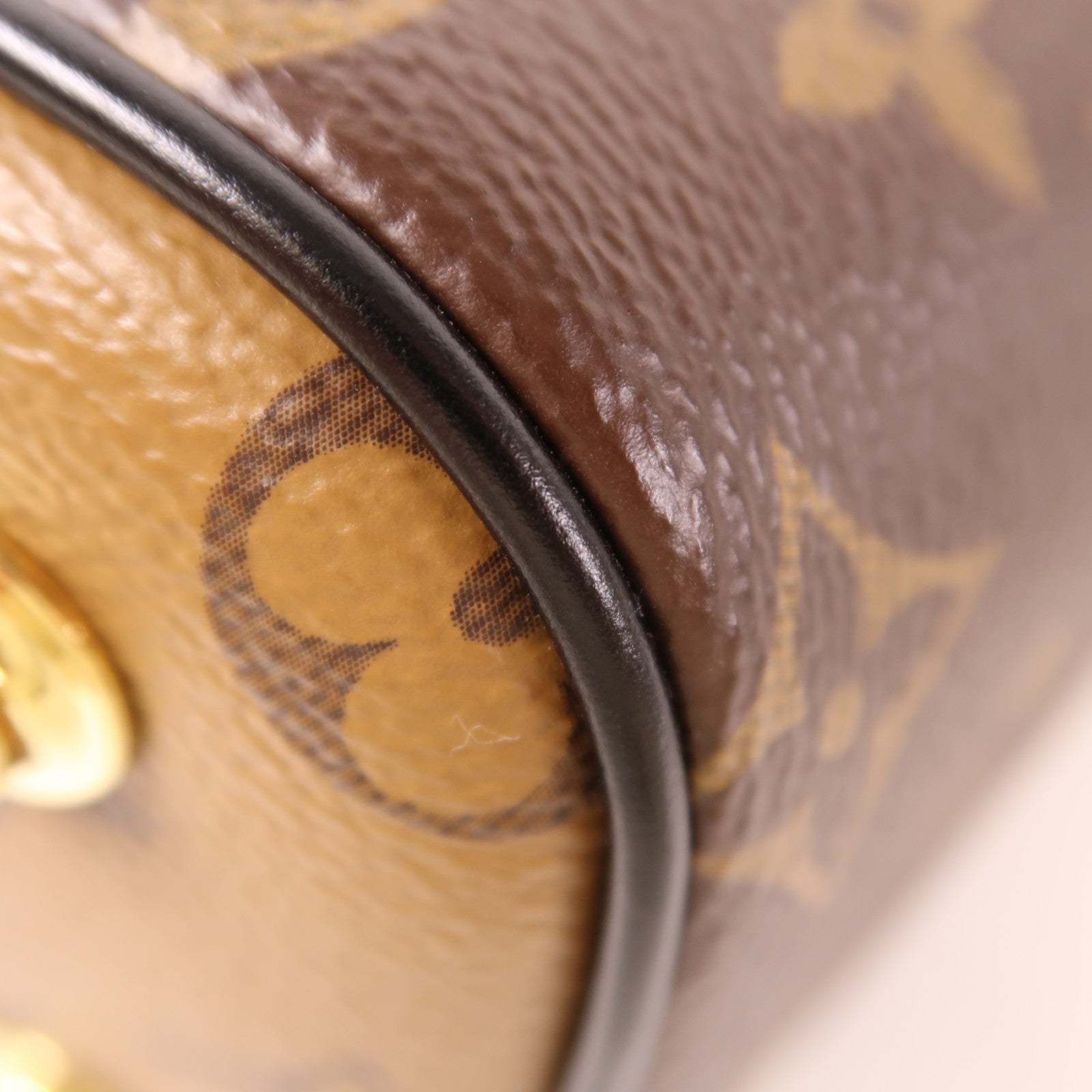 LOUIS VUITTON Monogram Reverse Vanity Chain Pouch金扣手挽肩背兩用袋