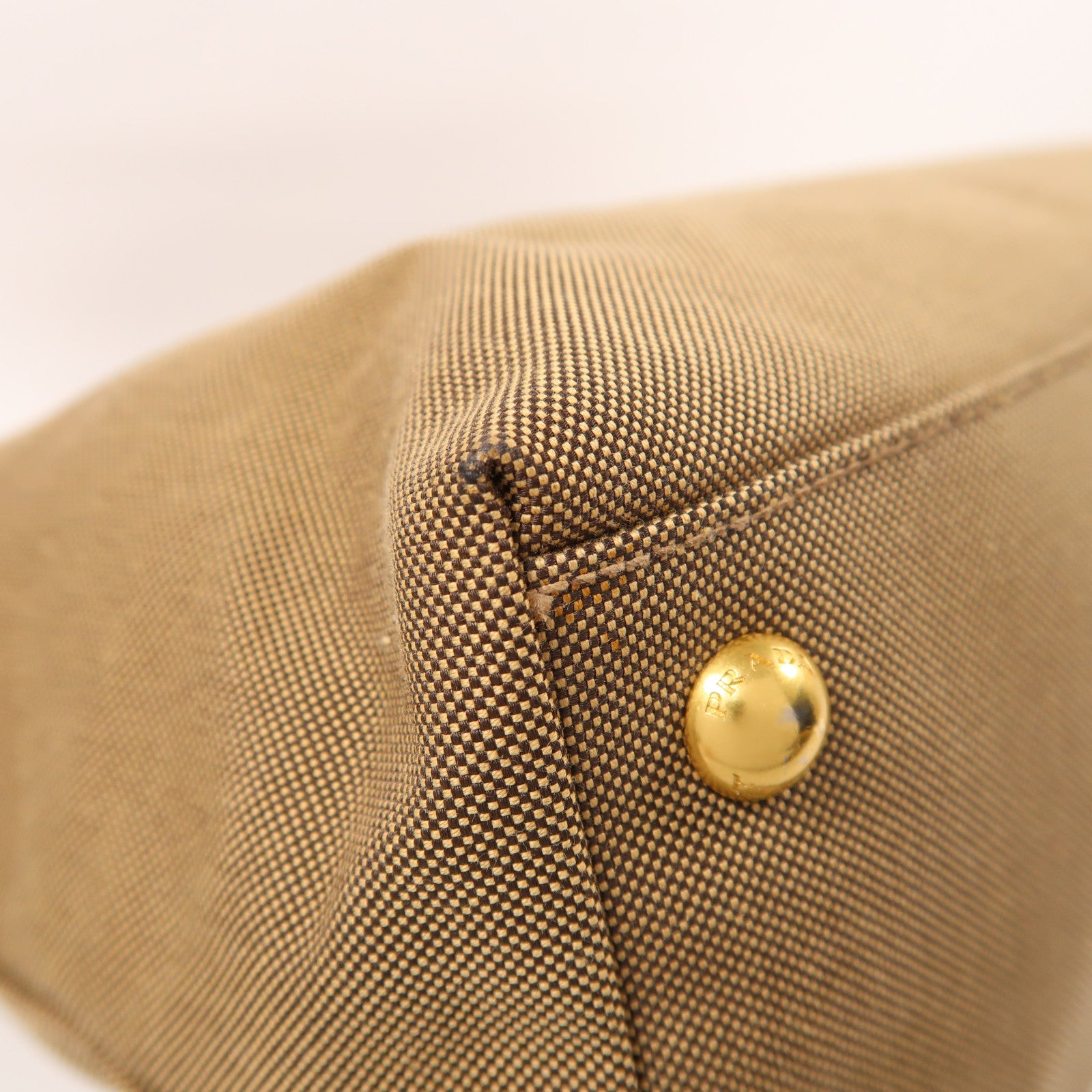 PRADA 帆布2 Way Shoulder金扣手挽肩背兩用袋