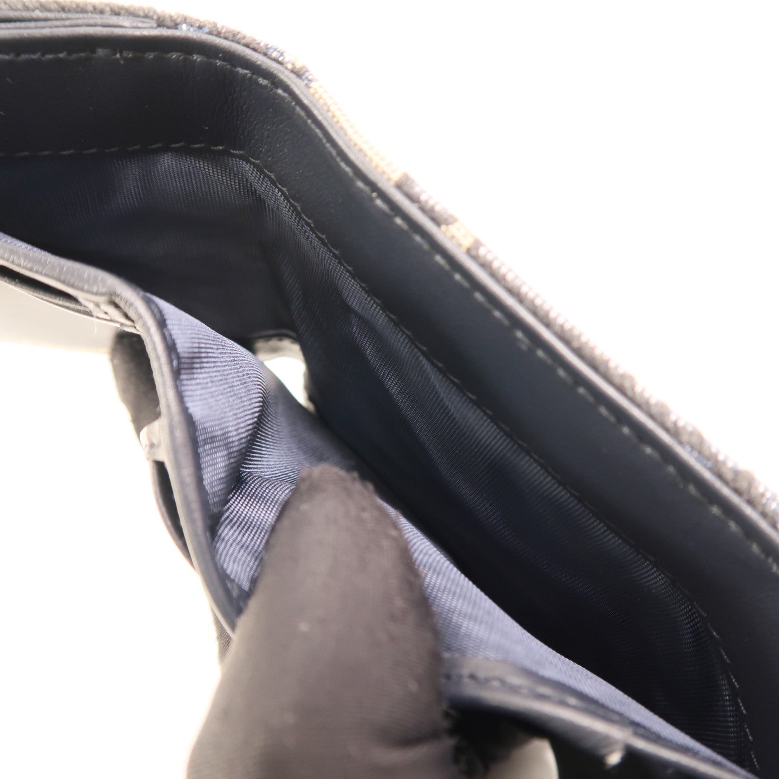 Dior 帆布/牛皮皮革Saddle Lotus Wallet金扣錢包