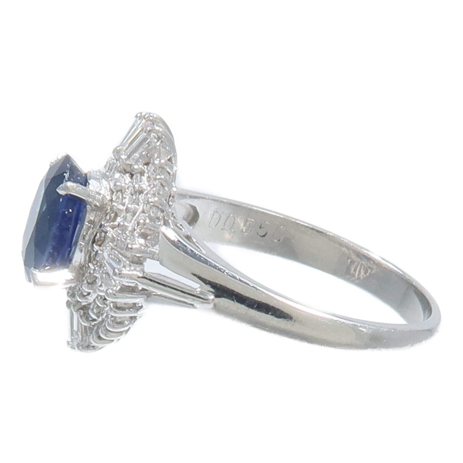 JEWELRY PT900鉑金Sapphire Diamond Ring藍寶石/鑽石戒指