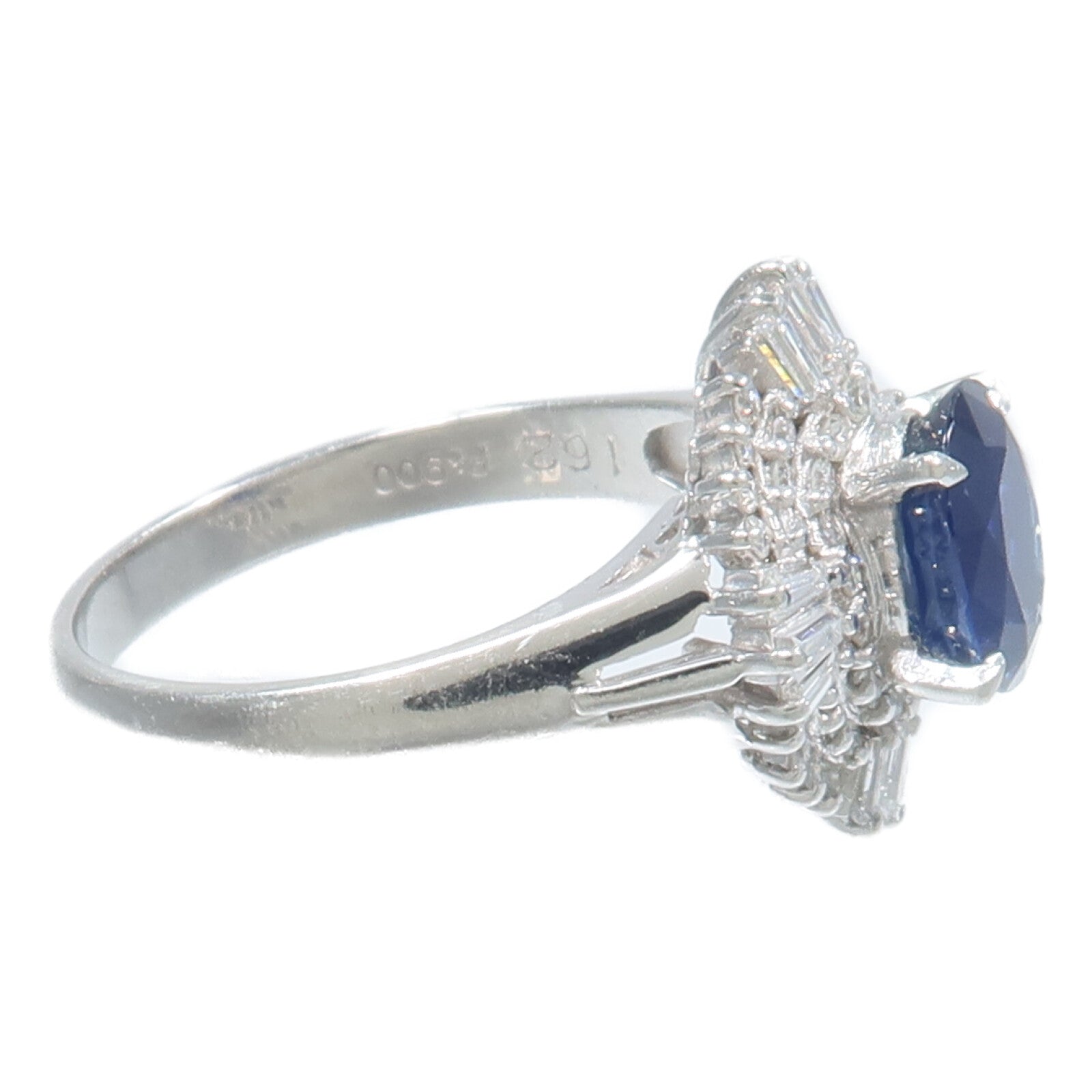 JEWELRY PT900鉑金Sapphire Diamond Ring藍寶石/鑽石戒指