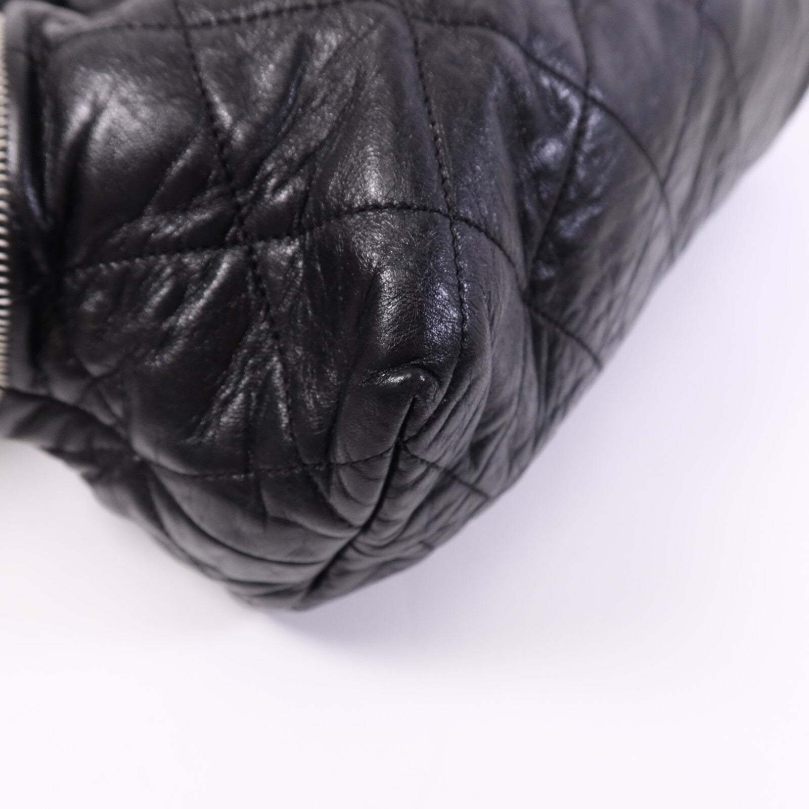 CHANEL 牛皮皮革Chain Shoulder Bag銀扣鏈帶肩背袋