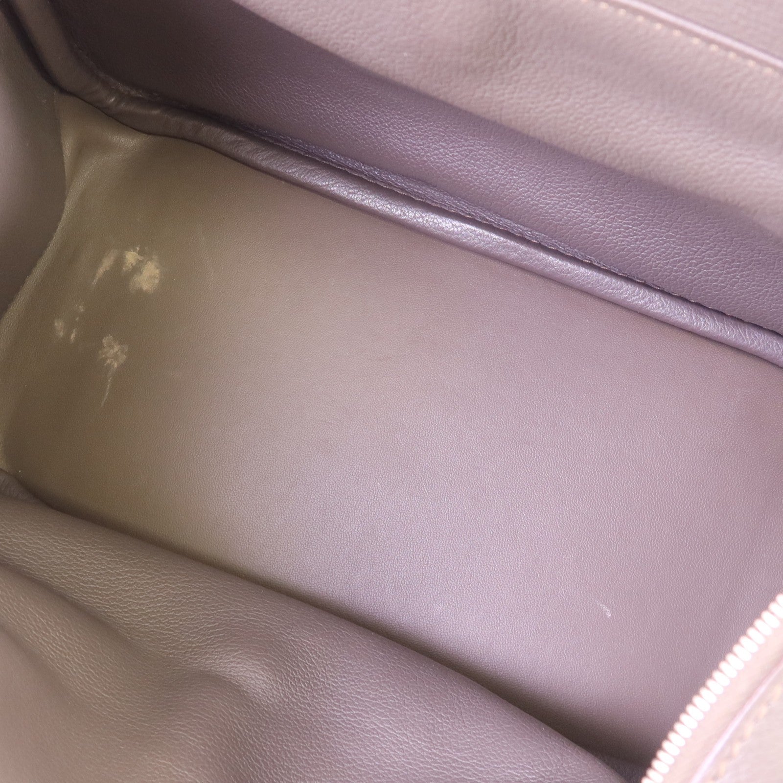 HERMES Evercolor皮革Lindy 26銀扣手挽肩背兩用袋Etain