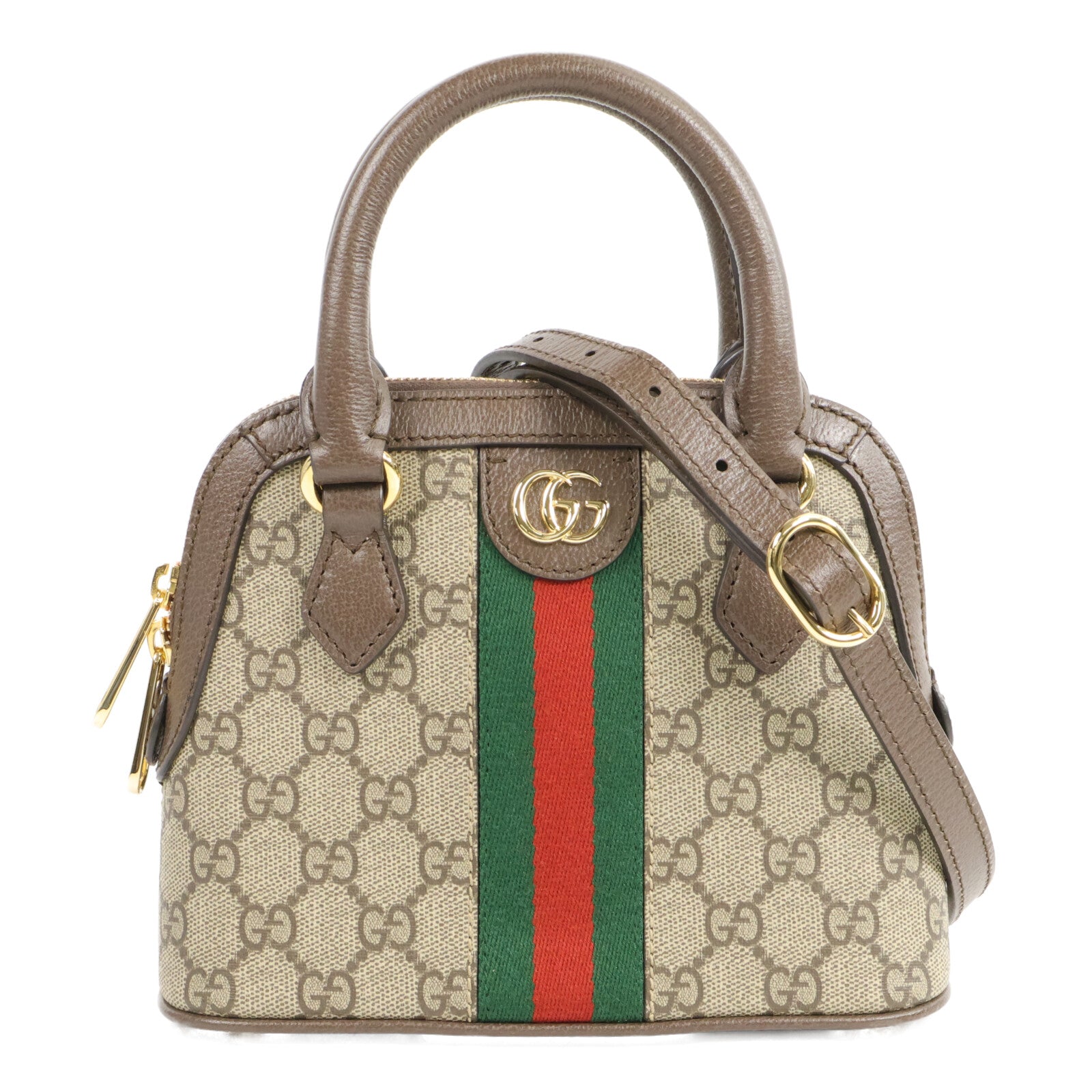 GUCCI 塗層帆布Ophidia GG Mini Top Handle手挽肩背兩用袋