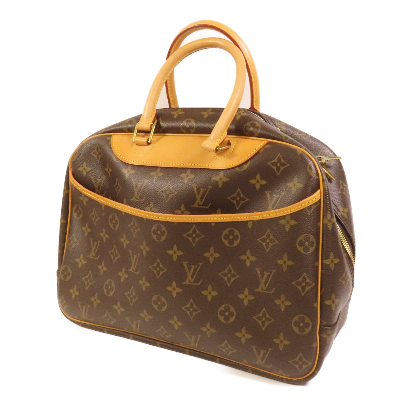 LOUIS VUITTON Monogram Deauville GM金扣手挽袋