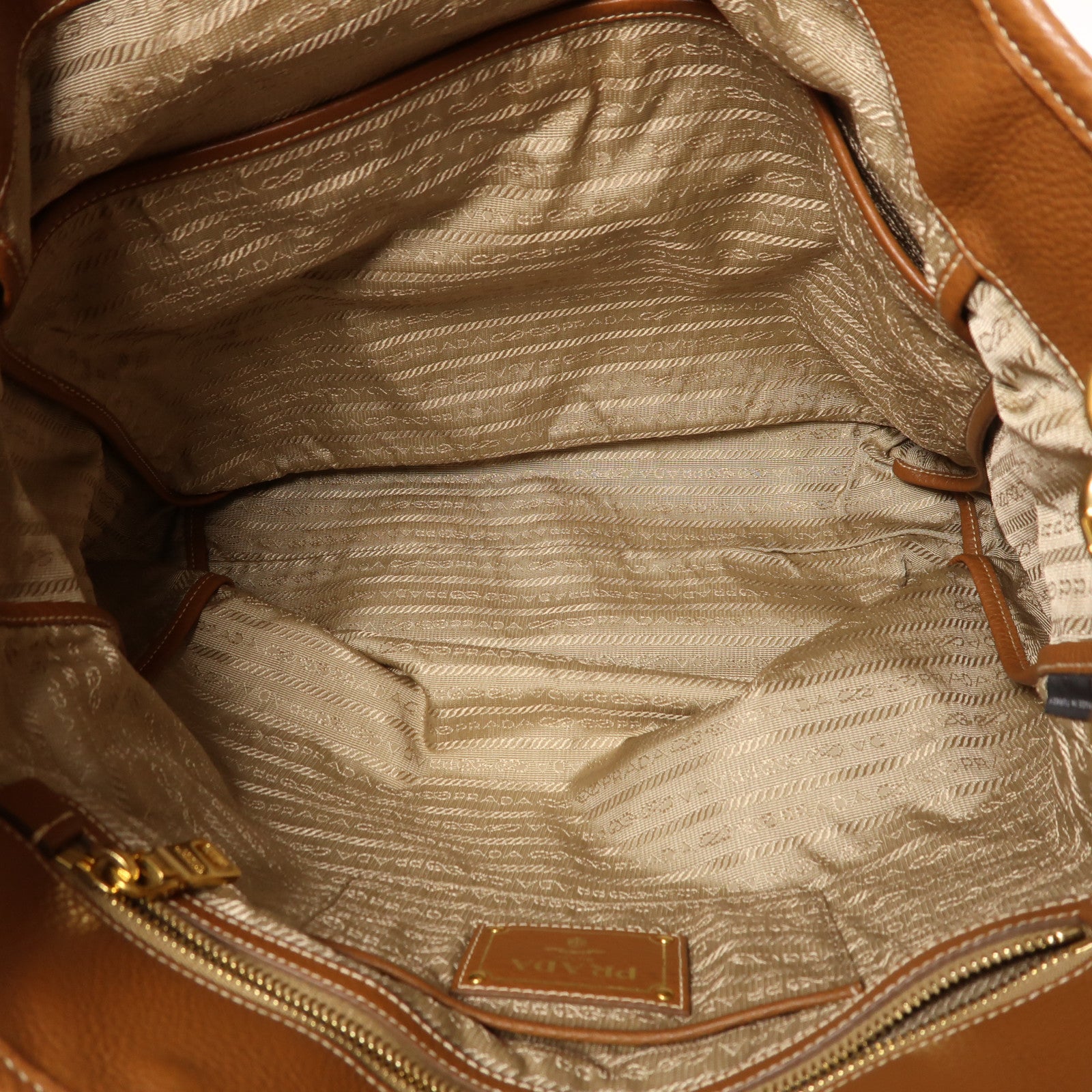 PRADA 帆布2 Way Shoulder金扣手挽肩背兩用袋